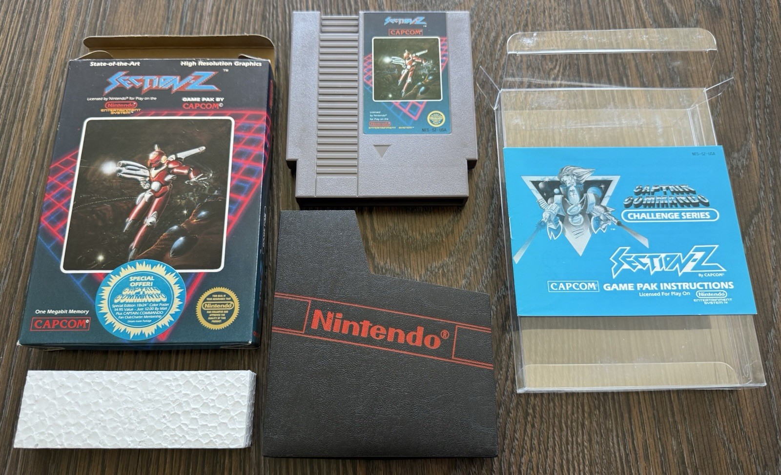 Section-Z Complete CIB Hangtab 5-Screw FIRST PRINT (Nintendo, NES 1987) VG! 🔥