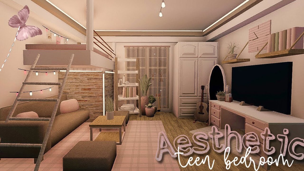 AESTHETIC TEEN BEDROOM ROBLOX BLOXBURG!FAST DETAILED BUILDER FOR CHEAP PRICE