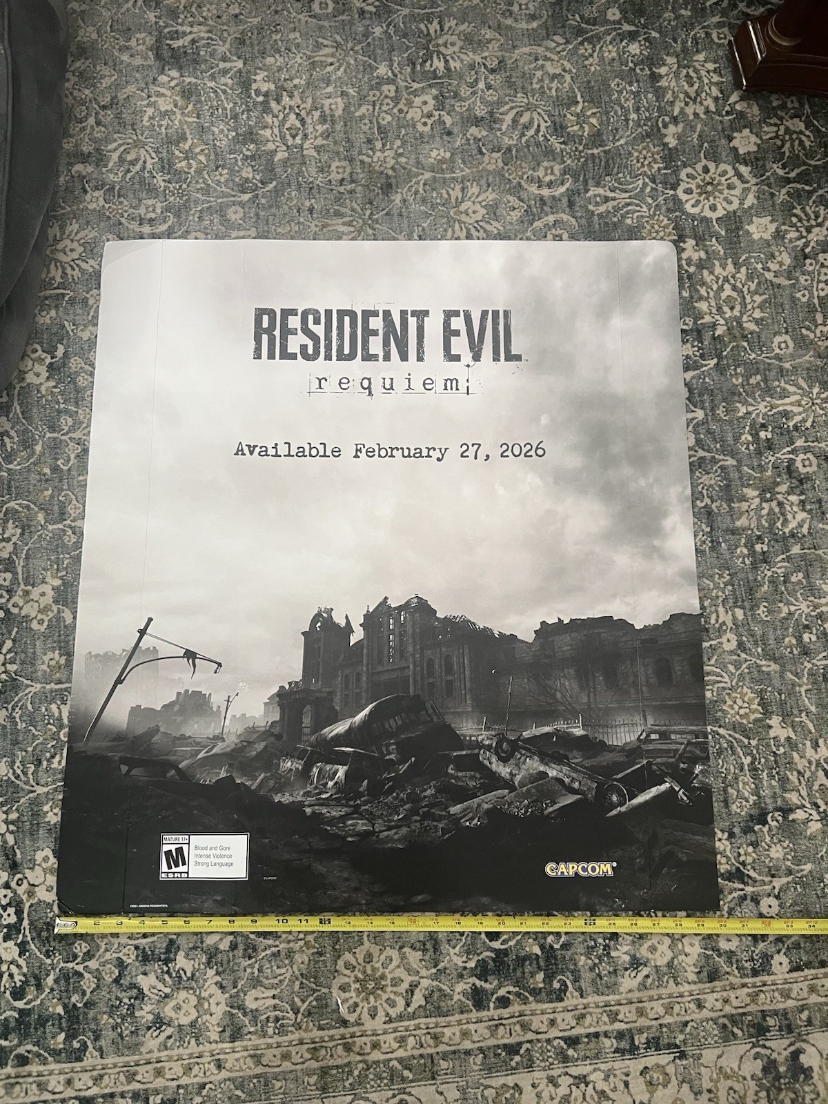 DEFECTIVE Resident evil Requiem GameStop Large cardstock promo poster Pl G3D