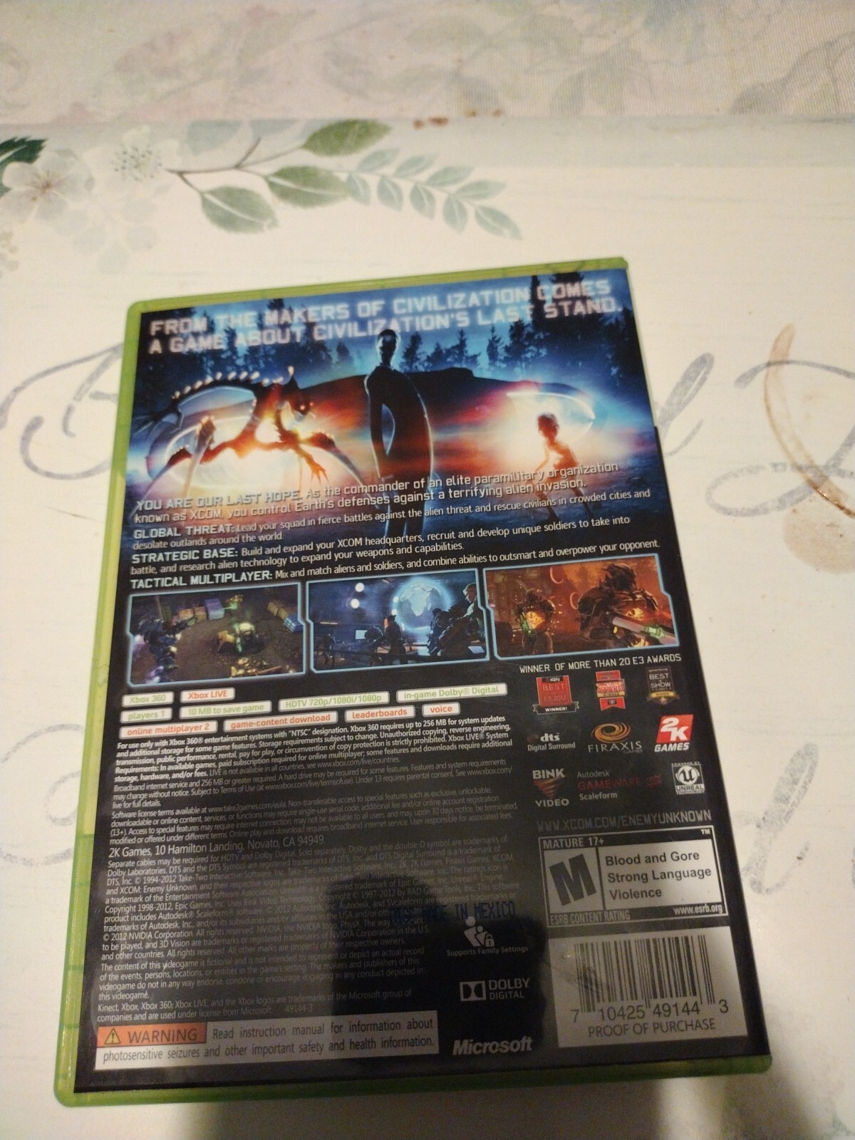 XCOM: Enemy Unknown (Xbox 360, 2012) Free Fast Shipping CIB Tested & Working