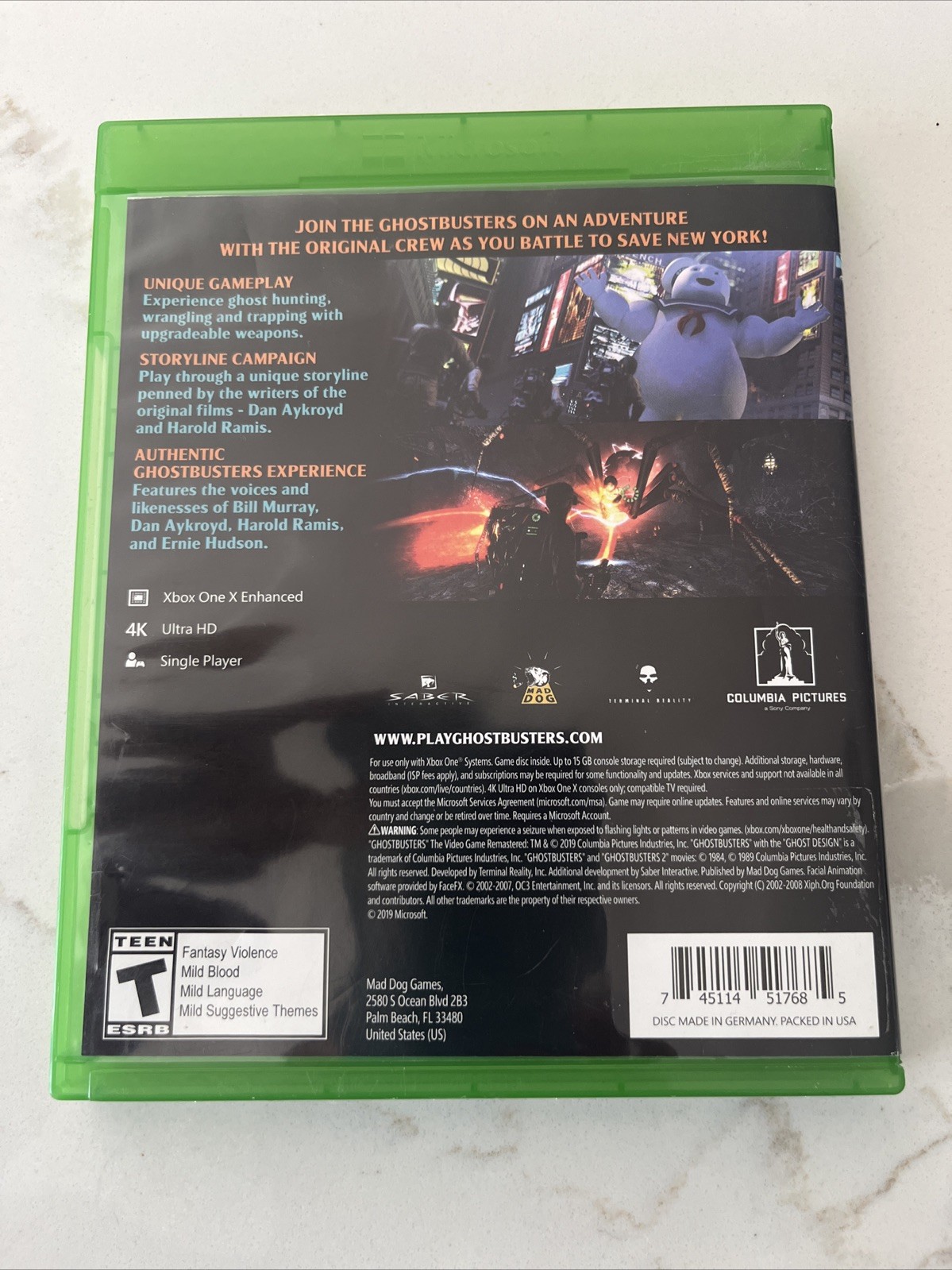 XBOX ONE Ghostbusters The Video Game Remastered (Xbox One, 2019) TESTED & WORKS!