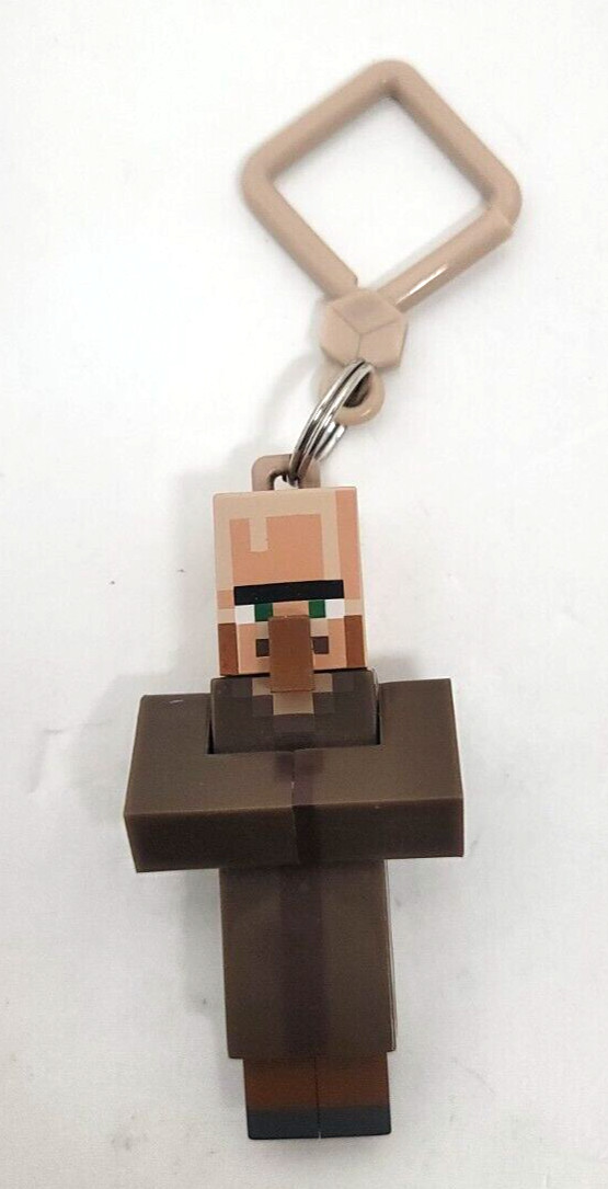 Minecraft Figures Backpack/Bag Clip/Hangers Lot of 3 Steve Sword Villager