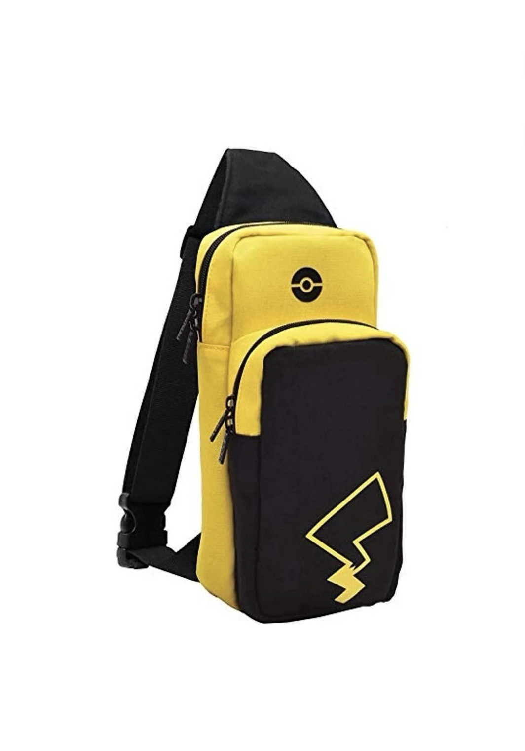 Pokemon Pikachu Themed Nintendo Switch Crossbody Carrying Case Black Yellow
