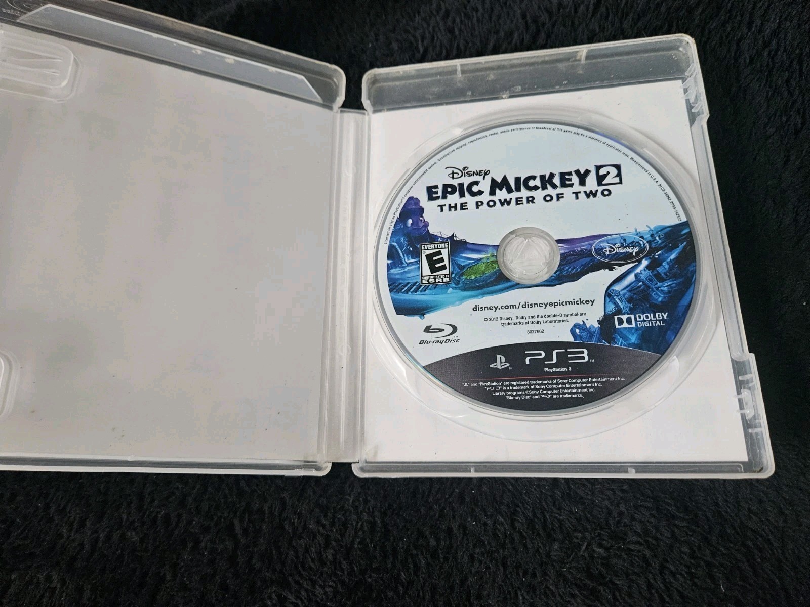 Disney Epic Mickey The Power of Two (Sony PlayStation 3, 2012) NO SCRATCHES