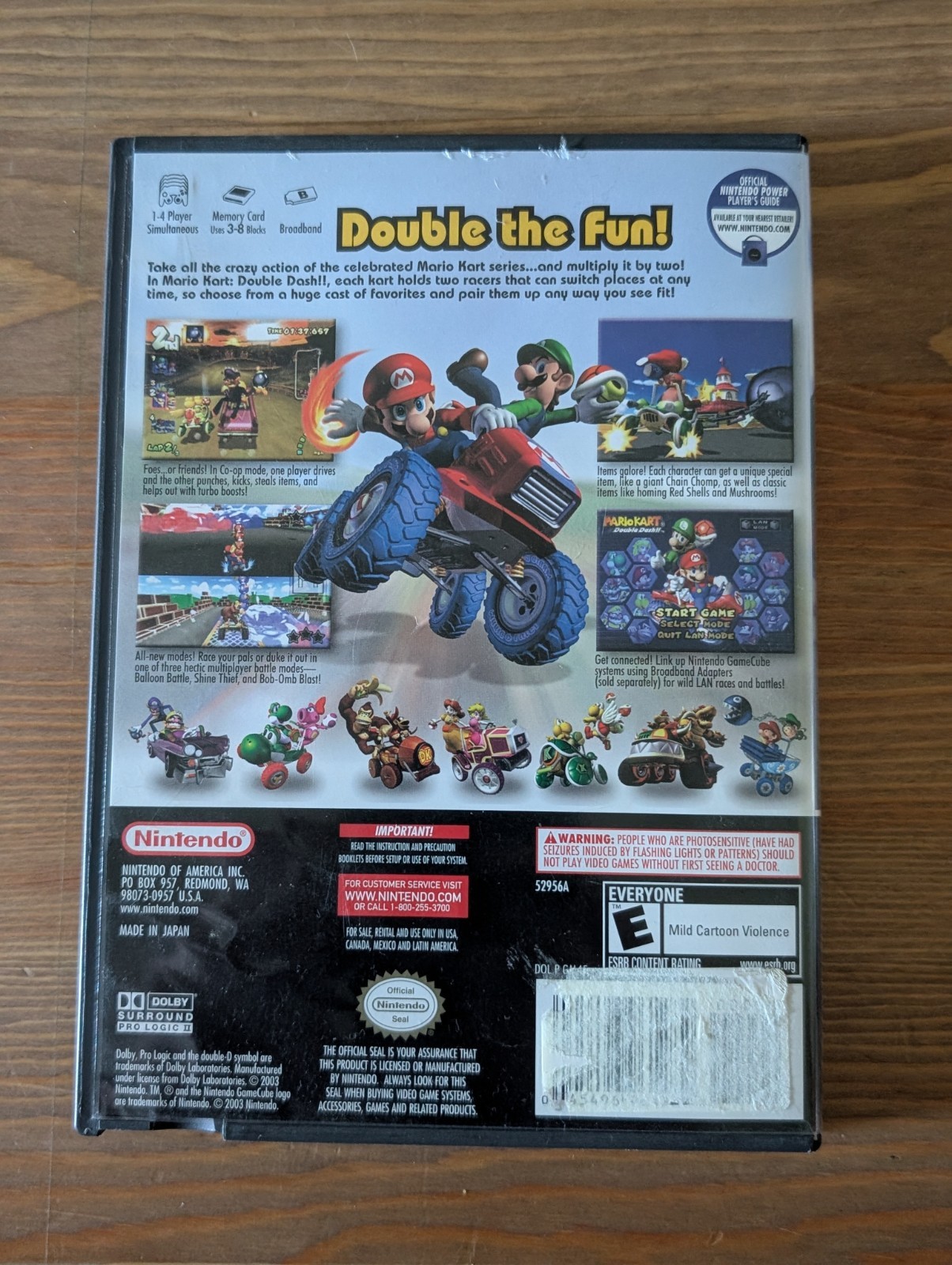Mario Kart Double Dash Black Label Nintendo GameCube 2003, Complete in Box