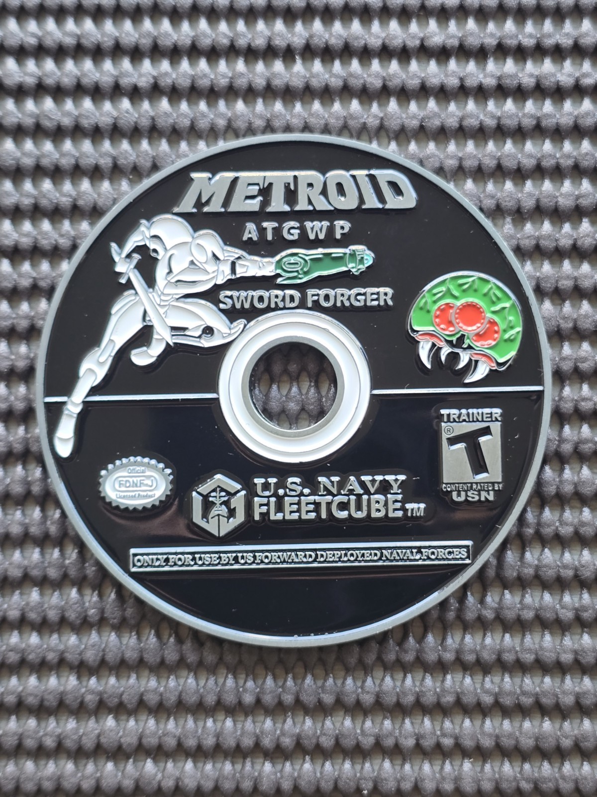 Nintendo Metroid Challenge Coin Medal Gamecube Rare Promo US NAVY GC NES Type 2