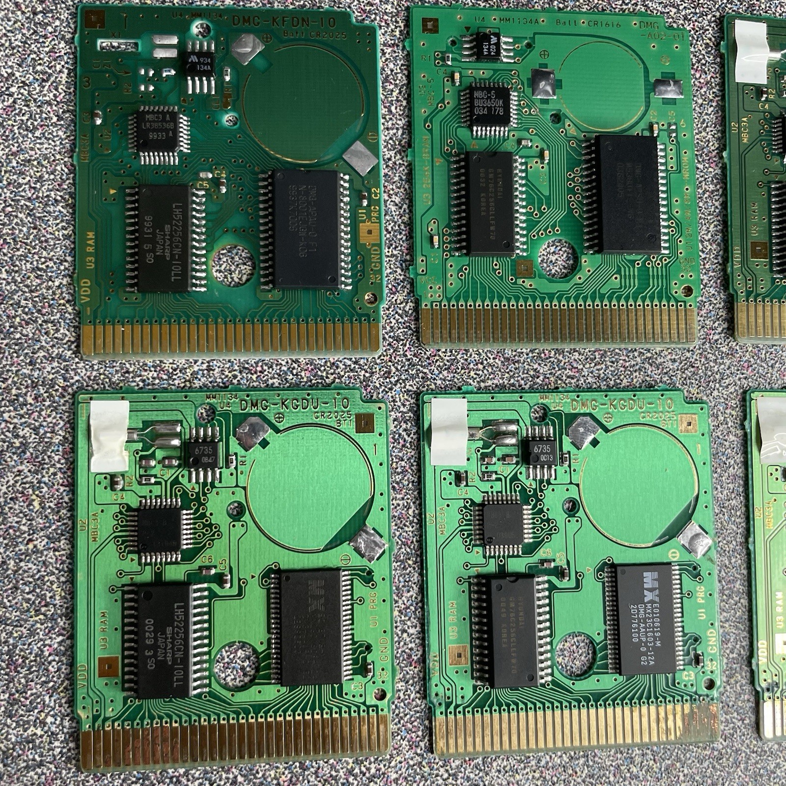 Pokémon Games Red Yellow Gold Nintendo GameBoy Authentic Lot of 6 PARTS/REPAIR