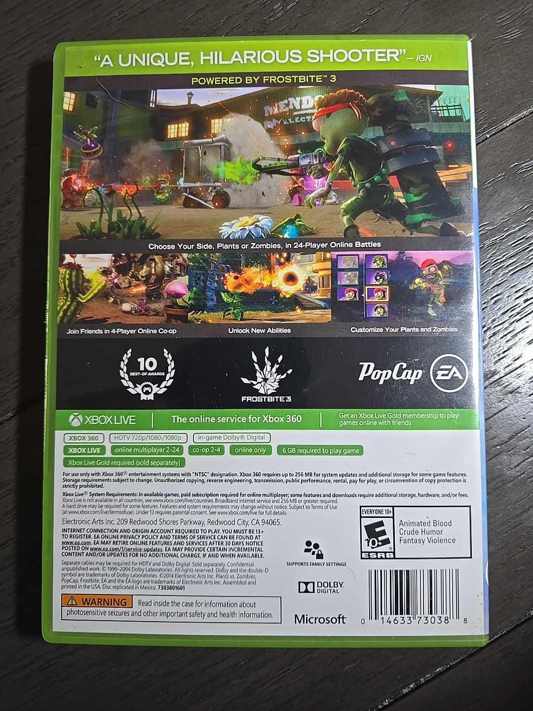 MINT Plants Vs Zombies Garden Warfare – Microsoft Xbox 360