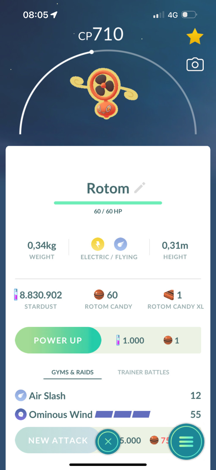 Fan Rotom – Tr-de 20k stardust