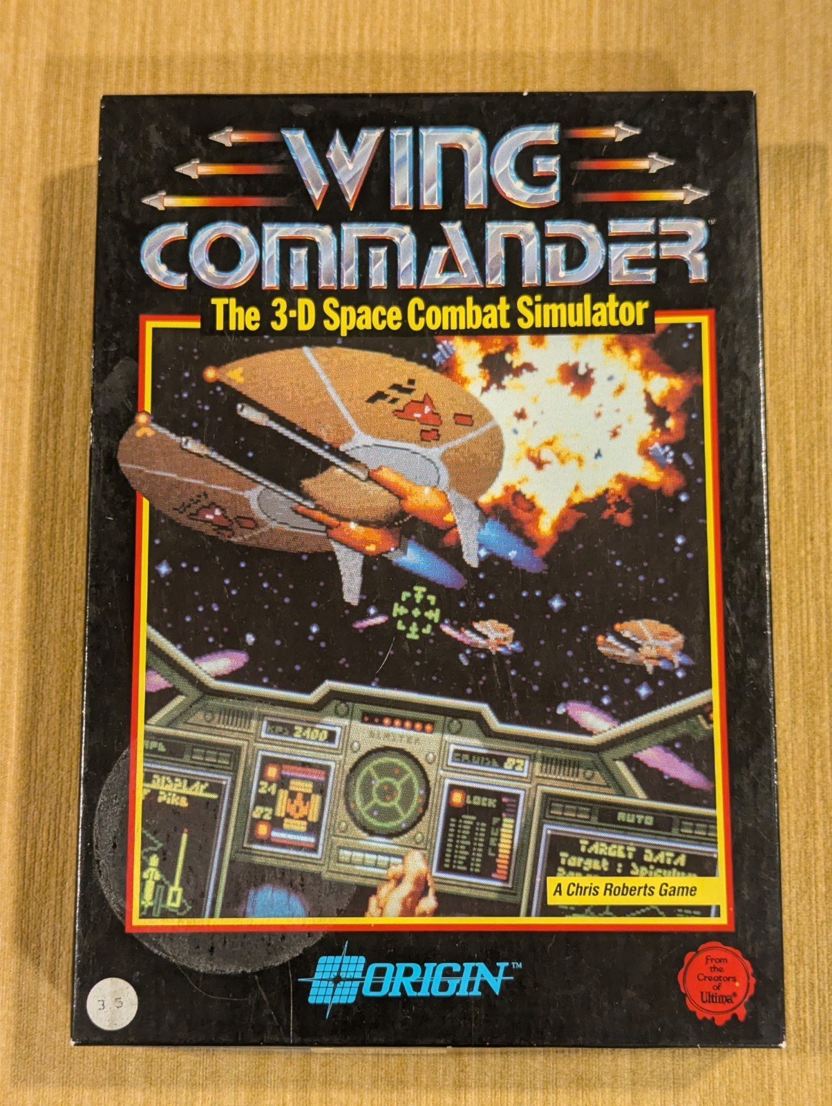 Wing Commander 1990 Origin IBM PC 5.2″ Floppy CIB