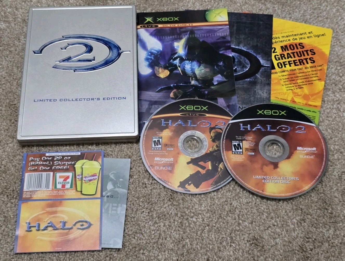 Halo 2 Limited Collector’s Edition XBOX Game w/ ALL Inserts Including Slurpee