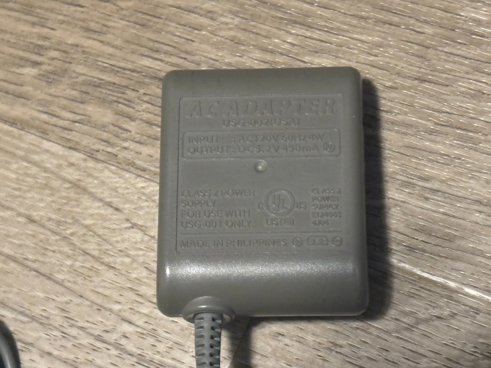 Nintendo DS Lite Charger OEM Official Cable Cord USG-002 Tested