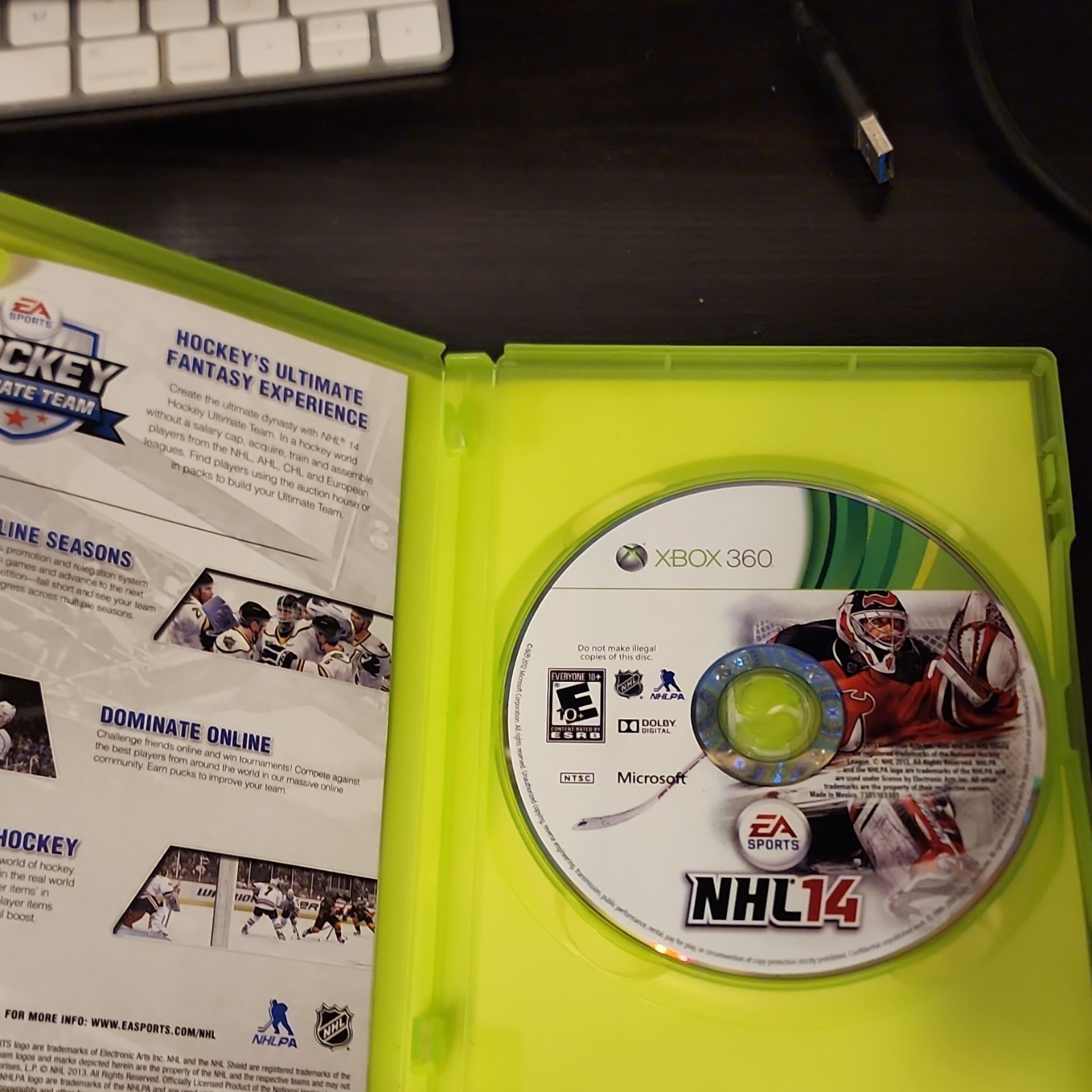 EA Sports NHL 14 Microsoft Xbox 360 E10+ NTSC-U/C 2013 Xbox Live