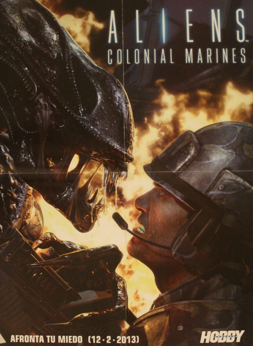 2013 ALIENS COLONIAL MARINES + BIOSHOCK Double-Sided Poster 22.6″ x 16.75″ Spain