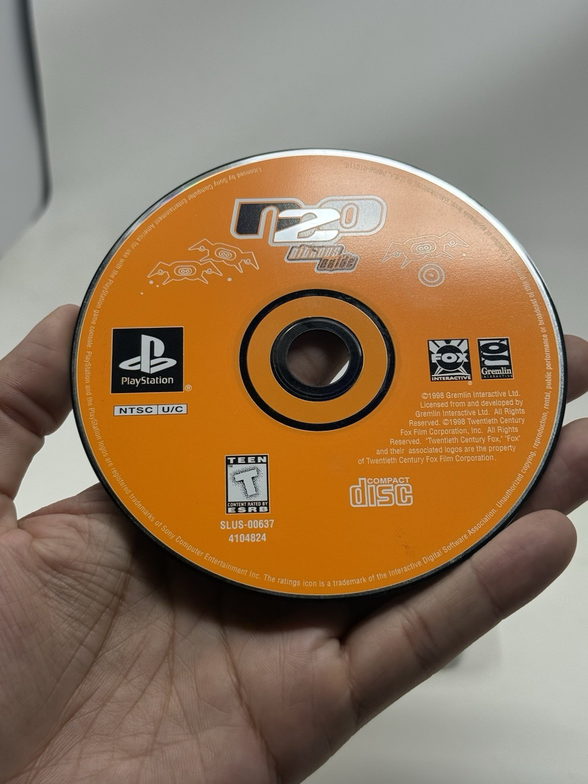 N2O Nitrous Oxide PS1 PlayStation 1 Pristine Disc Only Authentic Tested & Works