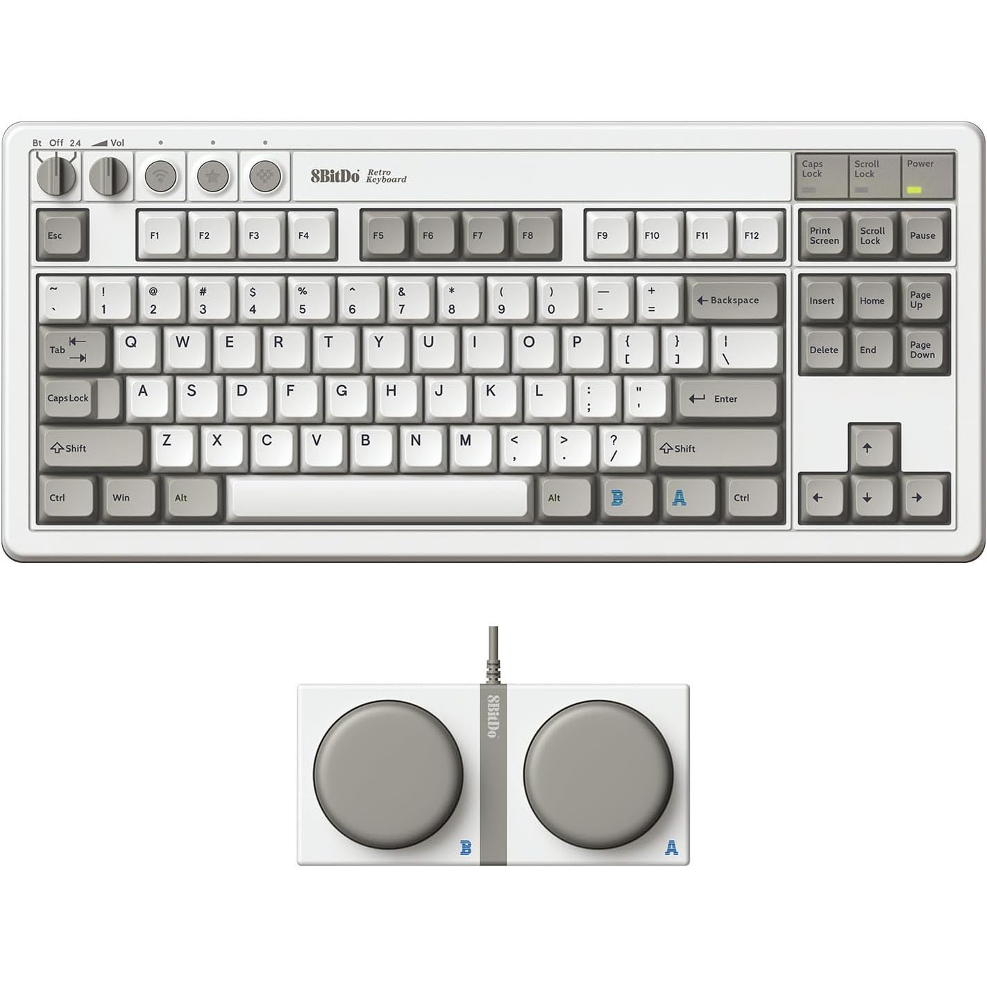 8BitDo Retro Wireless Mechanical Keyboard for Windows and Android – Fami Edition