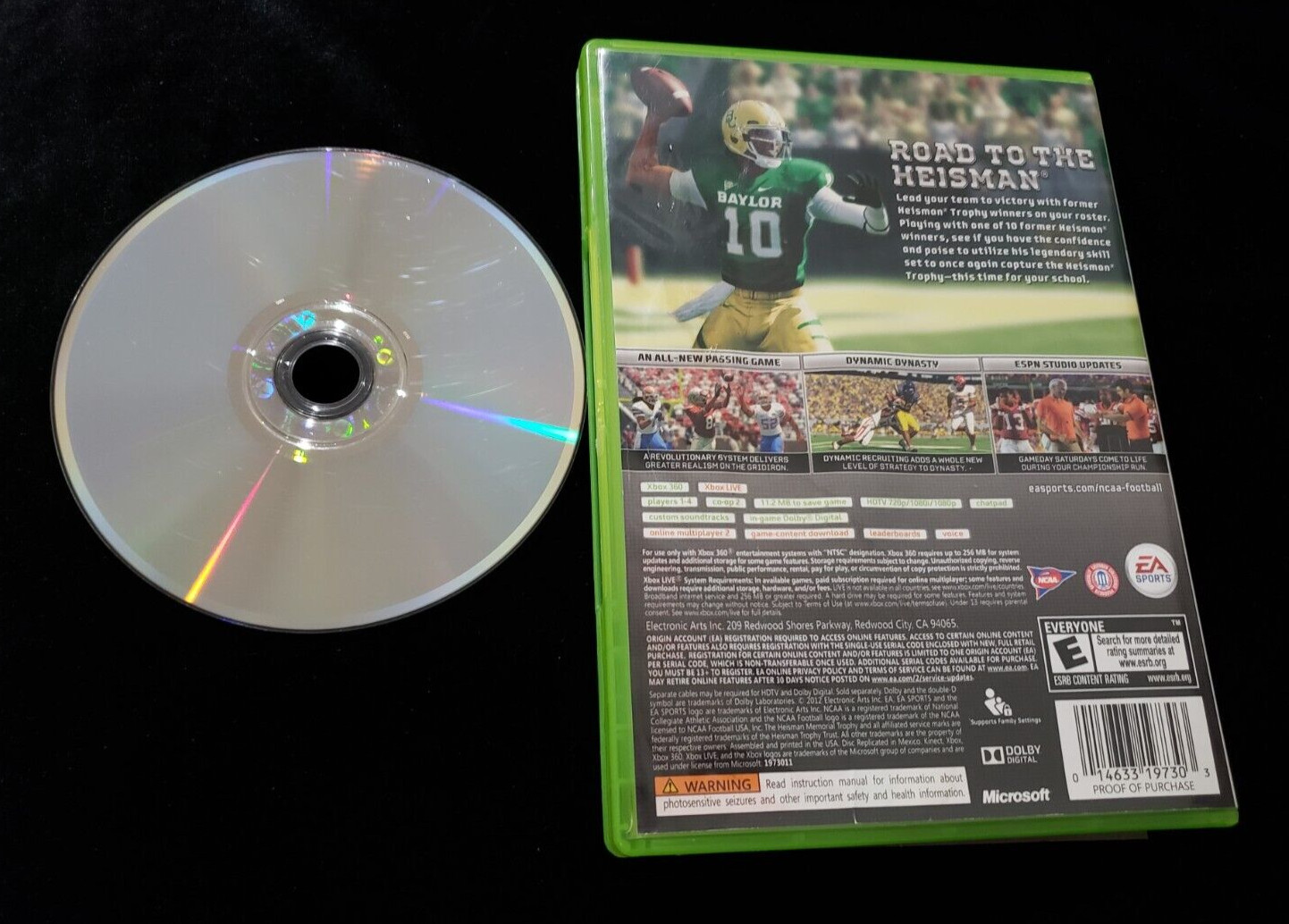 NCAA Football 13 (Xbox 360) Complete w/ Manual in Original Box CIB, TESTED!