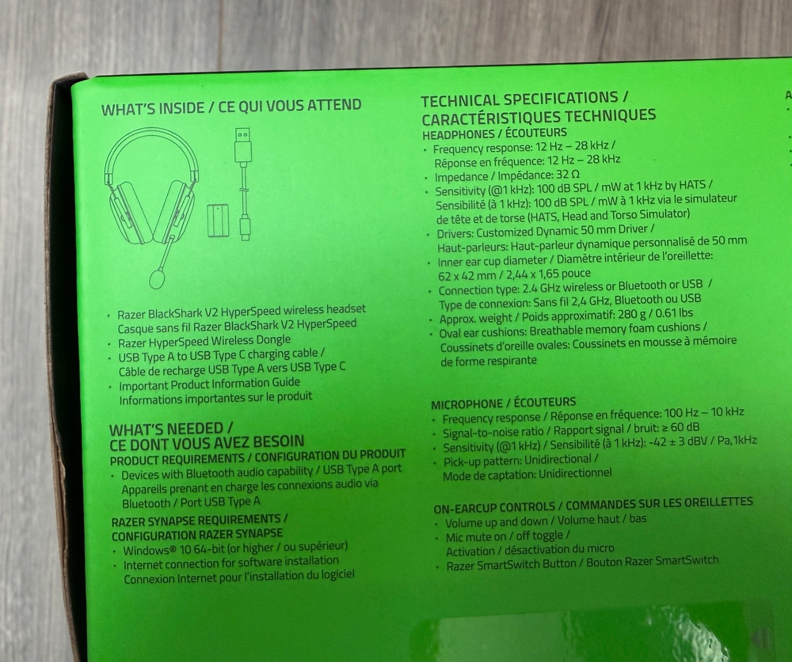 Razer – Blackshark V2 Hyperspeed Wireless Over-the-Ear Gaming Headset for PC NEW