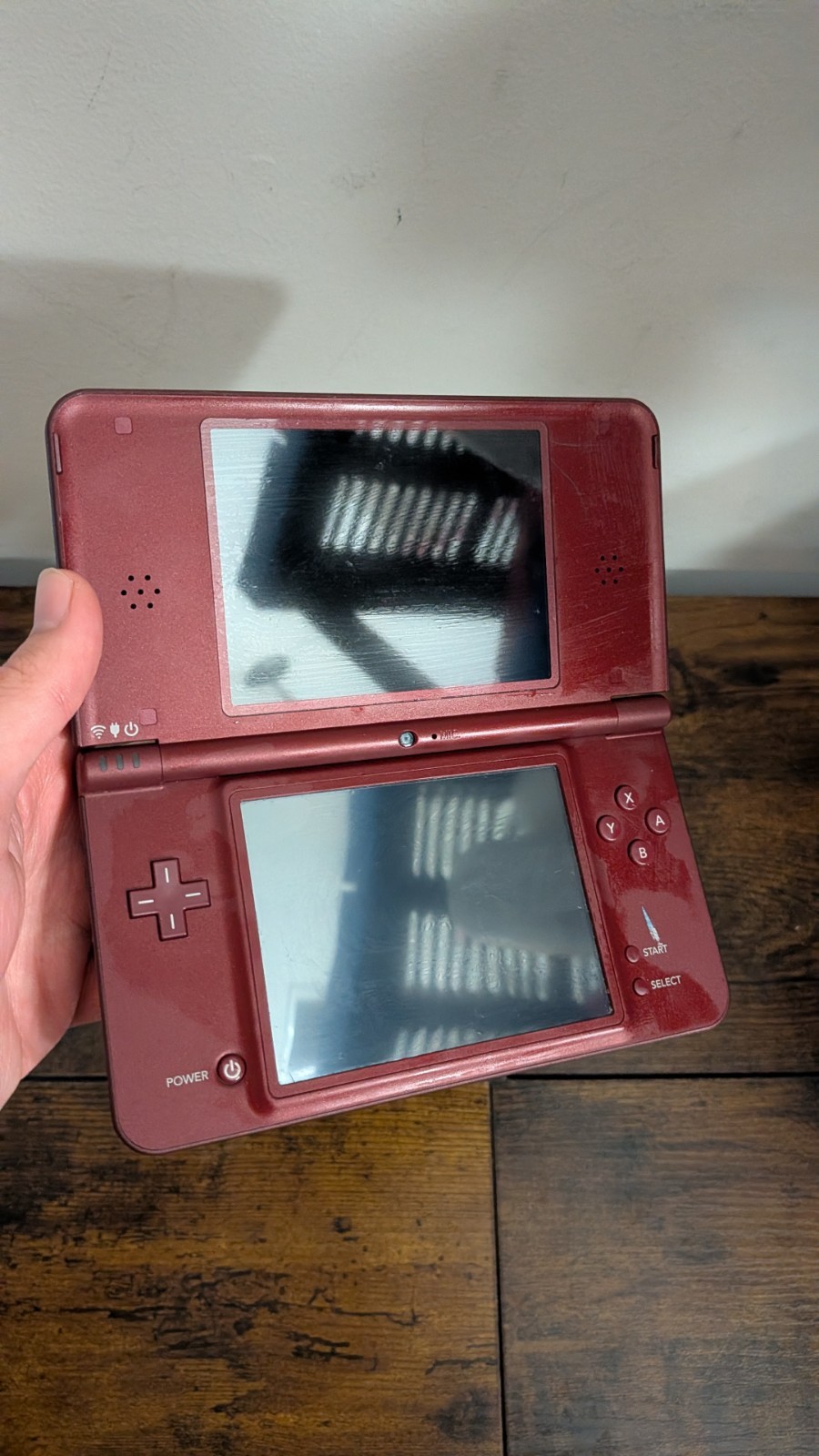 Nintendo DSi XL DS Burgundy Wine Red Console System Tested NO charger