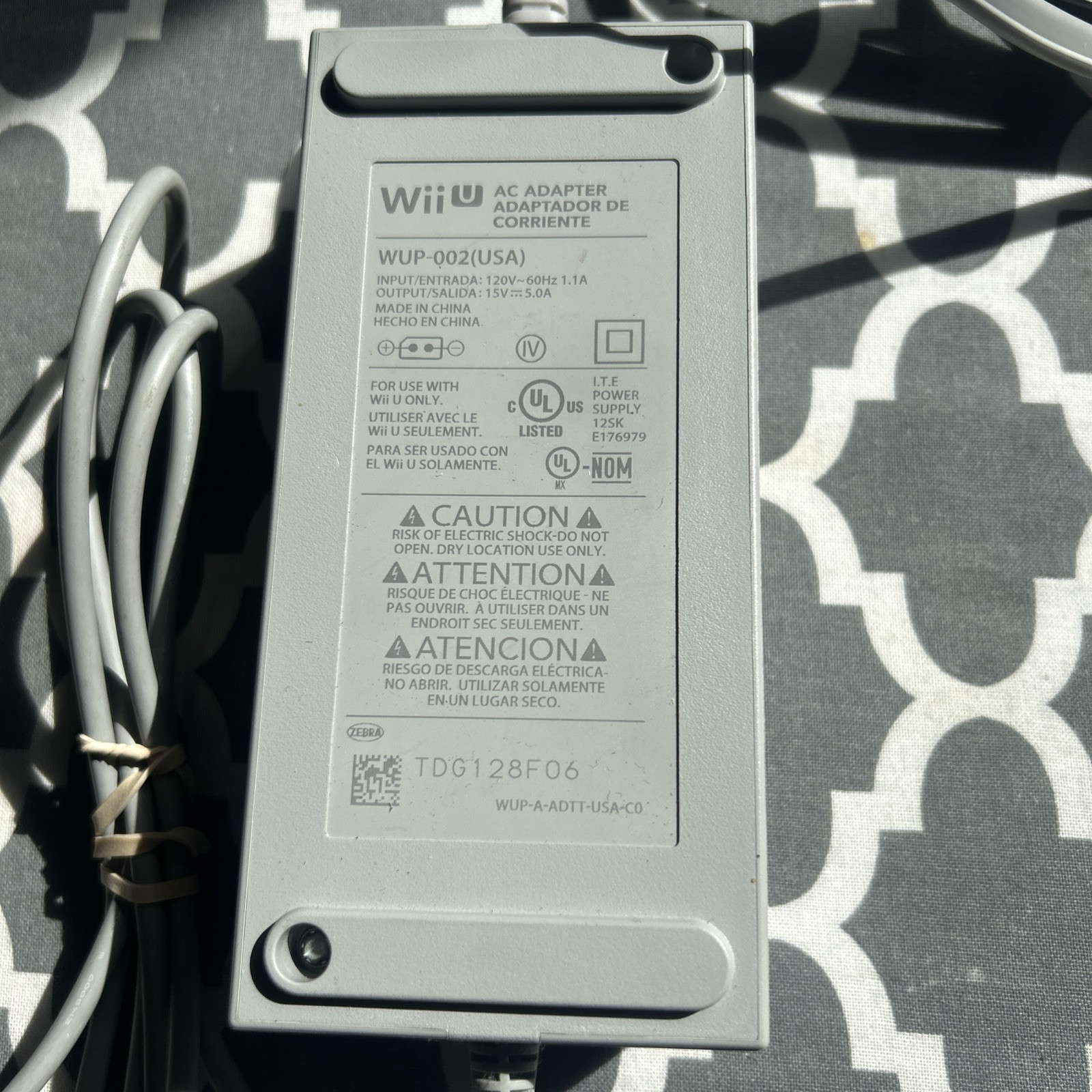 Wii U AC Adapter Power Supply WUP-002 for WUP-001 WUP-101 OEM OFFICIAL Read