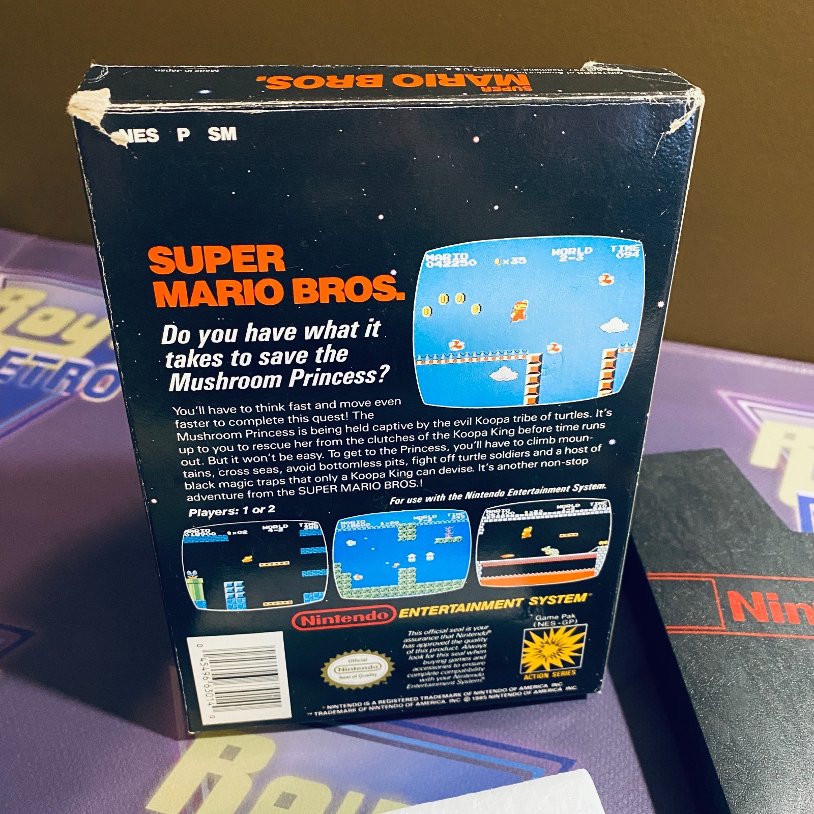 Super Mario Bros (Nintendo NES, 1985) CIB Complete In Box Oval NES 5-Screw REV-A