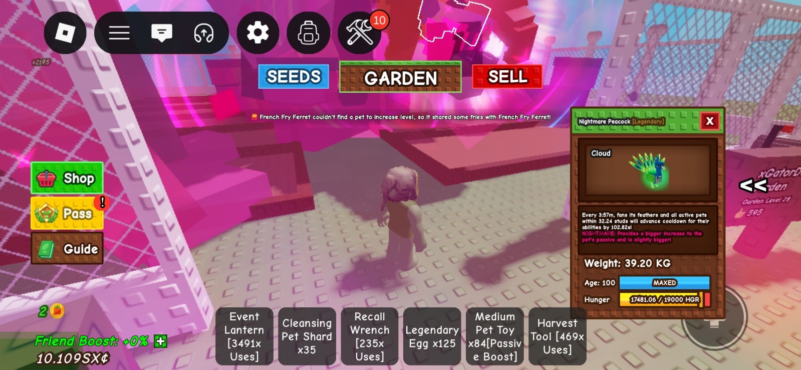 ✅(CHEAPEST)🔥39kg SEMI HUGE NIGHTMARE PEACOCK 39+KG AGE 100🌈 GROW A GARDEN🪴 🚀