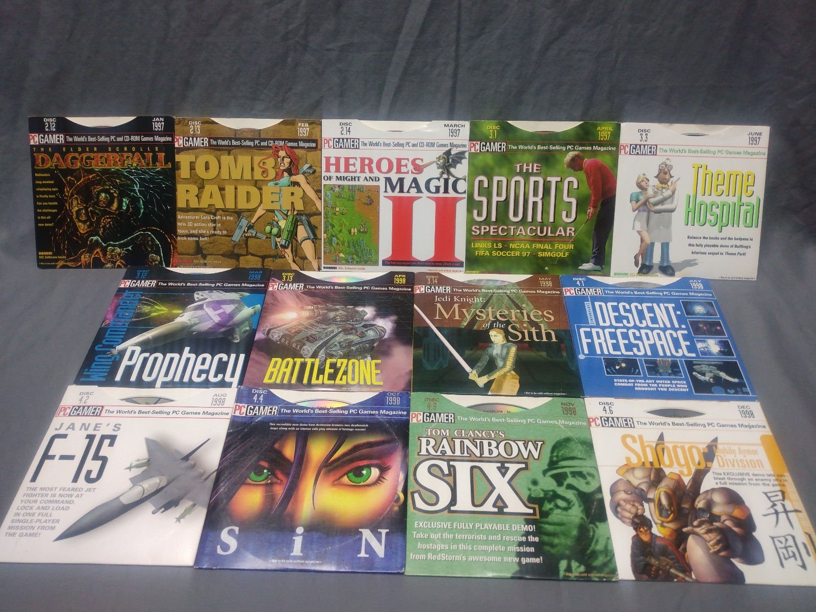 PC Gamer Demo Disc Lot (56) – 1995 to 2005 Various Retro Vintage