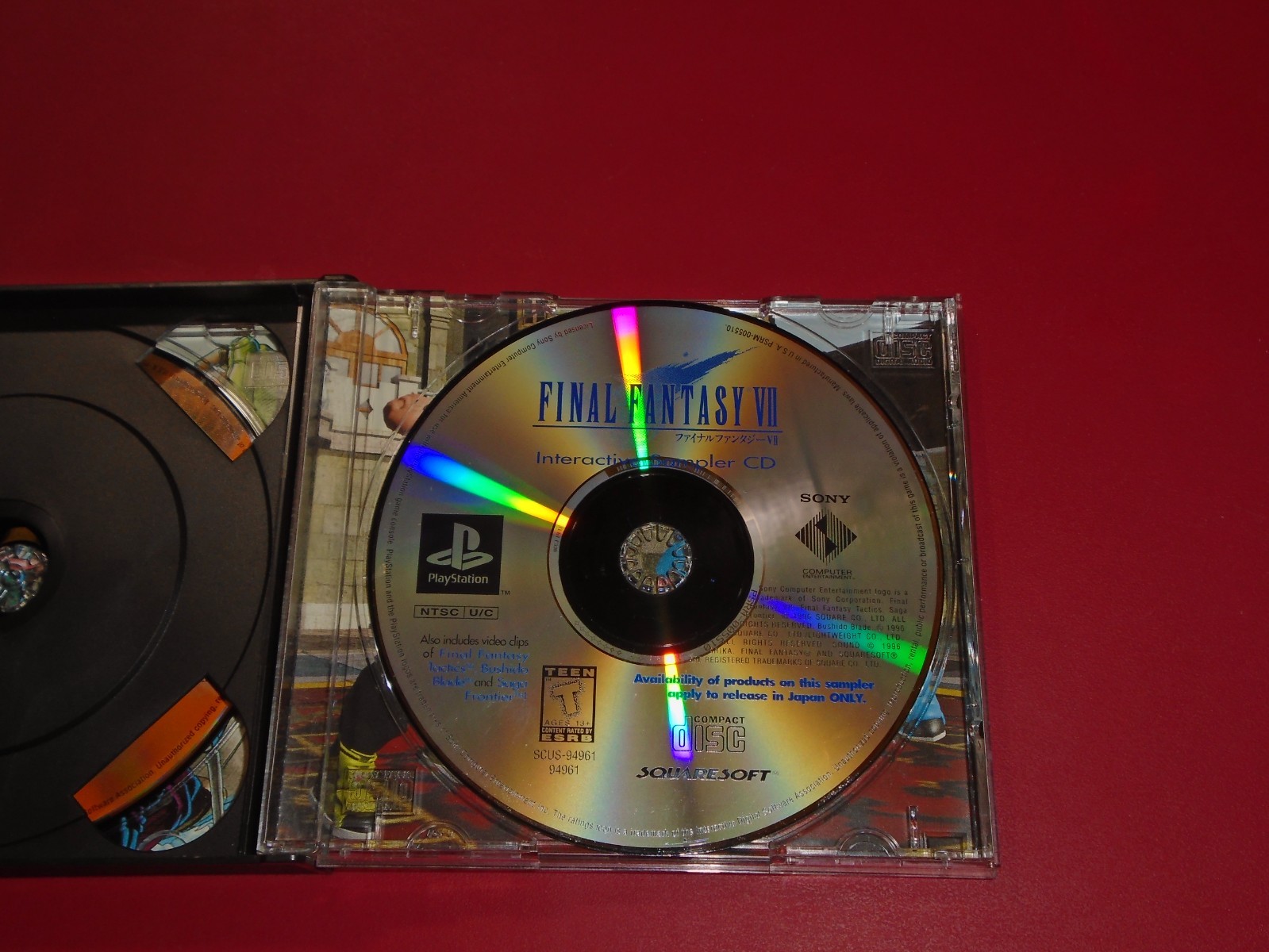 Tobal No. 1 PlayStation 1 PS1 1996 Final Fantasy VII Bonus Sampler CD No Manual