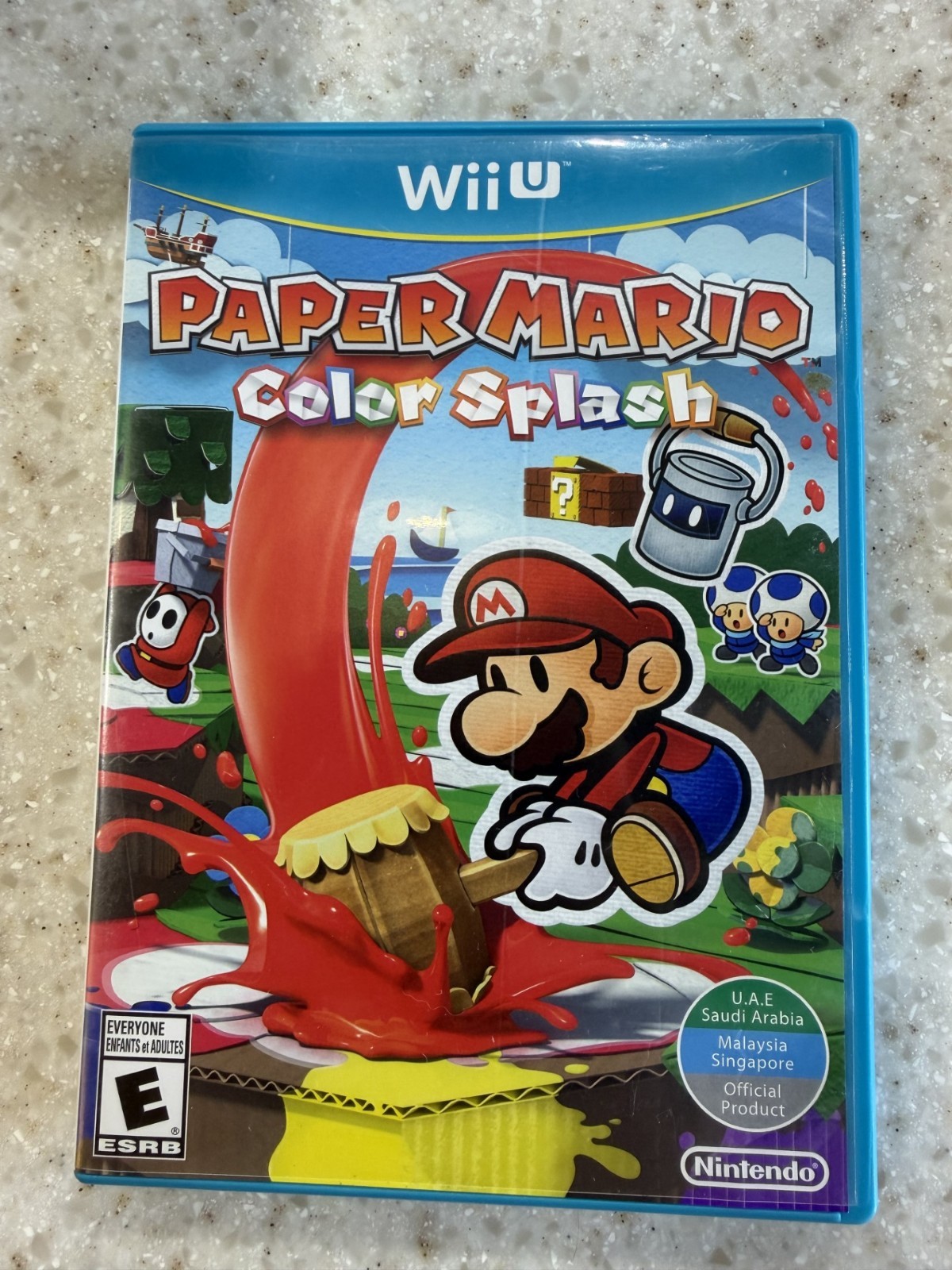 PAPER MARIO COLOR SPLASH WII U NINTENDO WIIU WII U GAME & CASE NES HQ