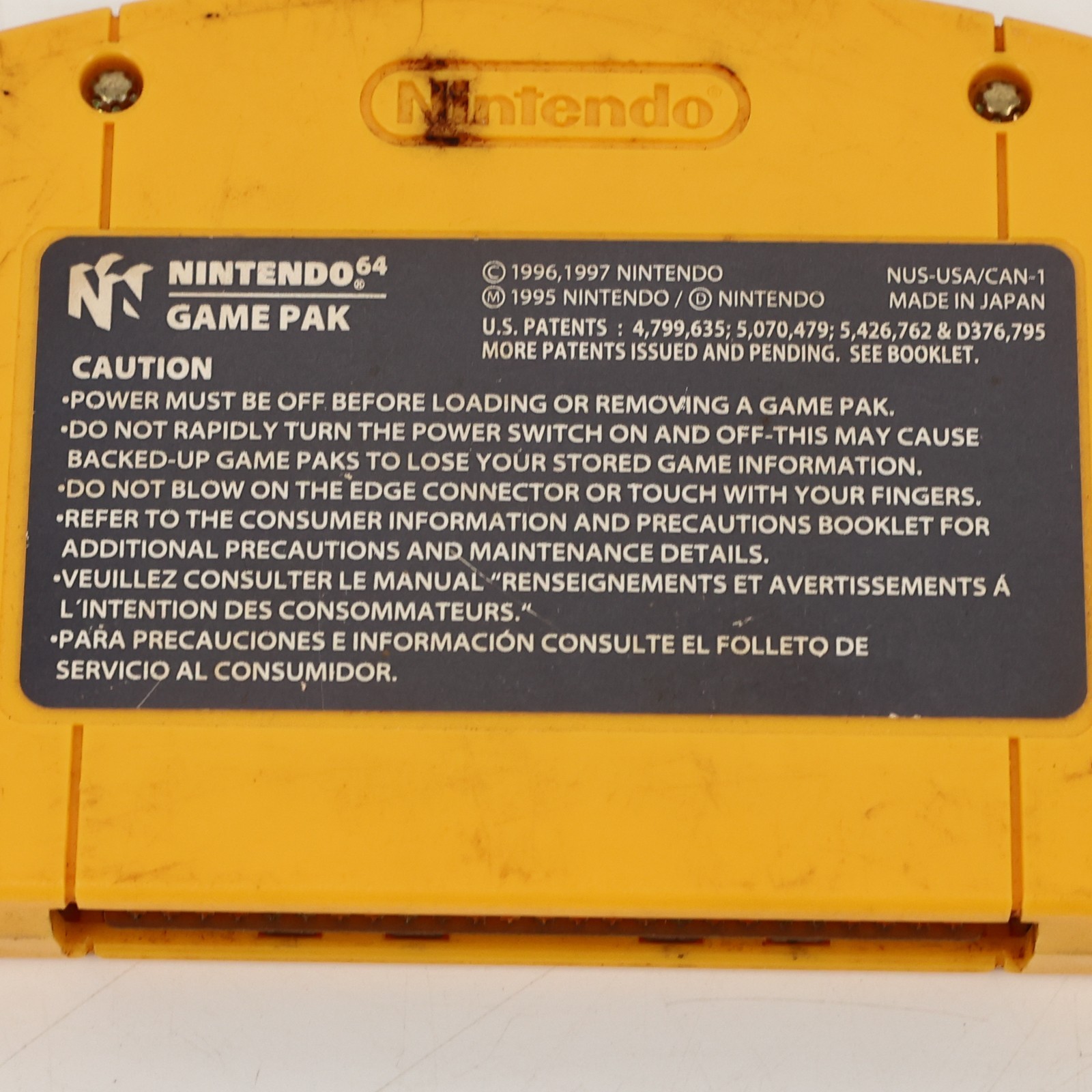 Nintendo 64 Donkey Kong 64 Video Game Cartridge Only Iconic Banana Yellow N64
