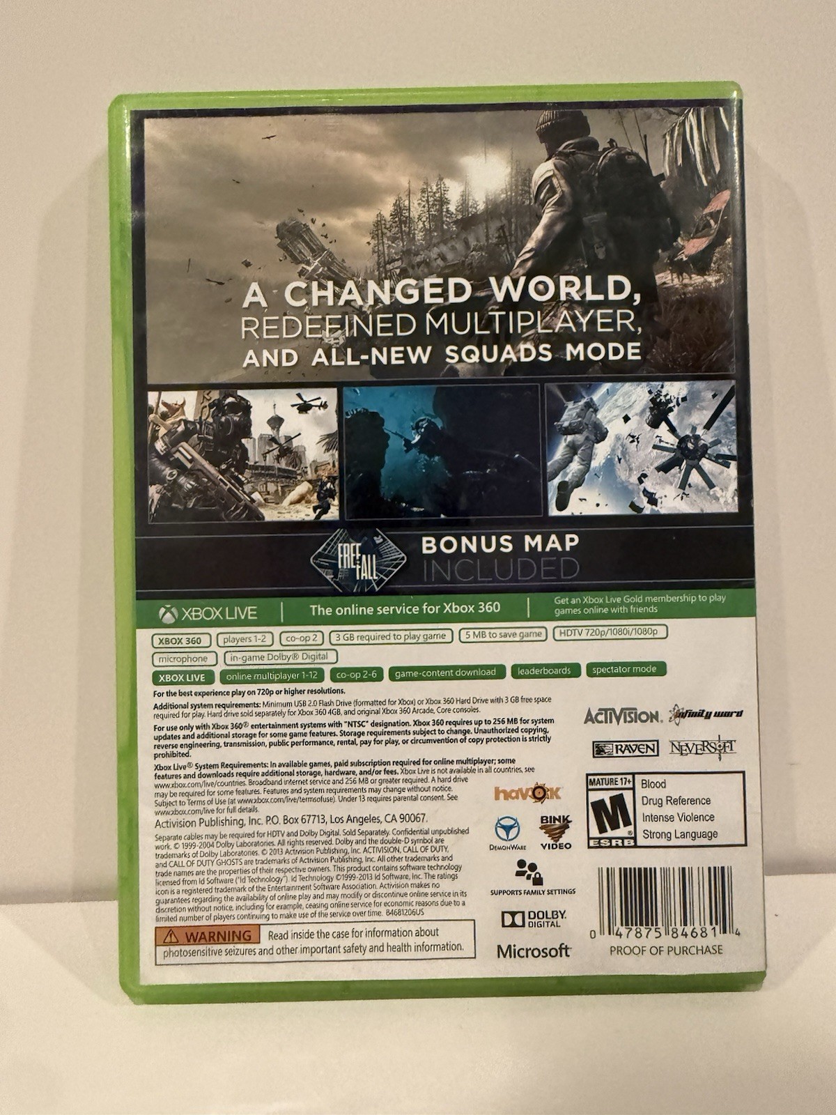 Call of Duty: Ghosts (Microsoft Xbox 360, 2013) – CIB Complete – Tested