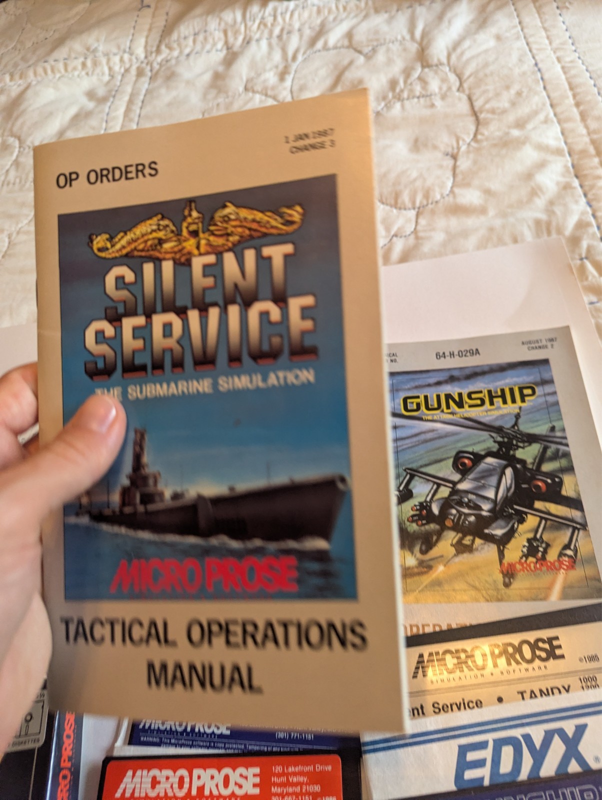 Micro Prose Games Lot Silent Service (Box) And Gunship + More – See Video