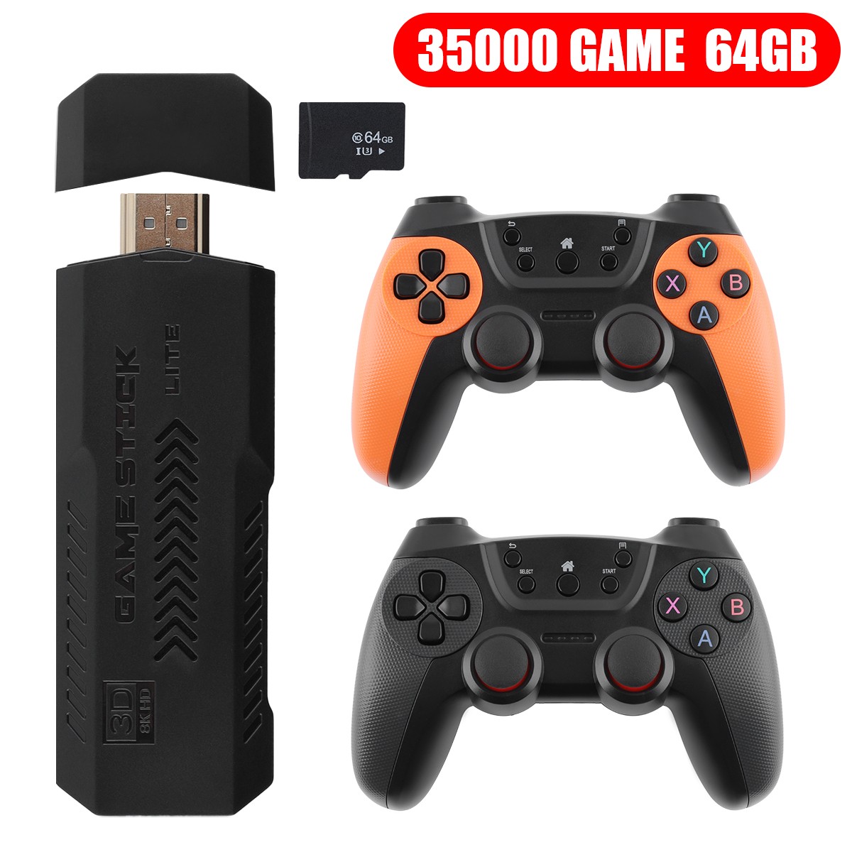 X2 Pro 4K Game Stick 35,000+ Games 256GB Dual Wireless Controllers Retro Console