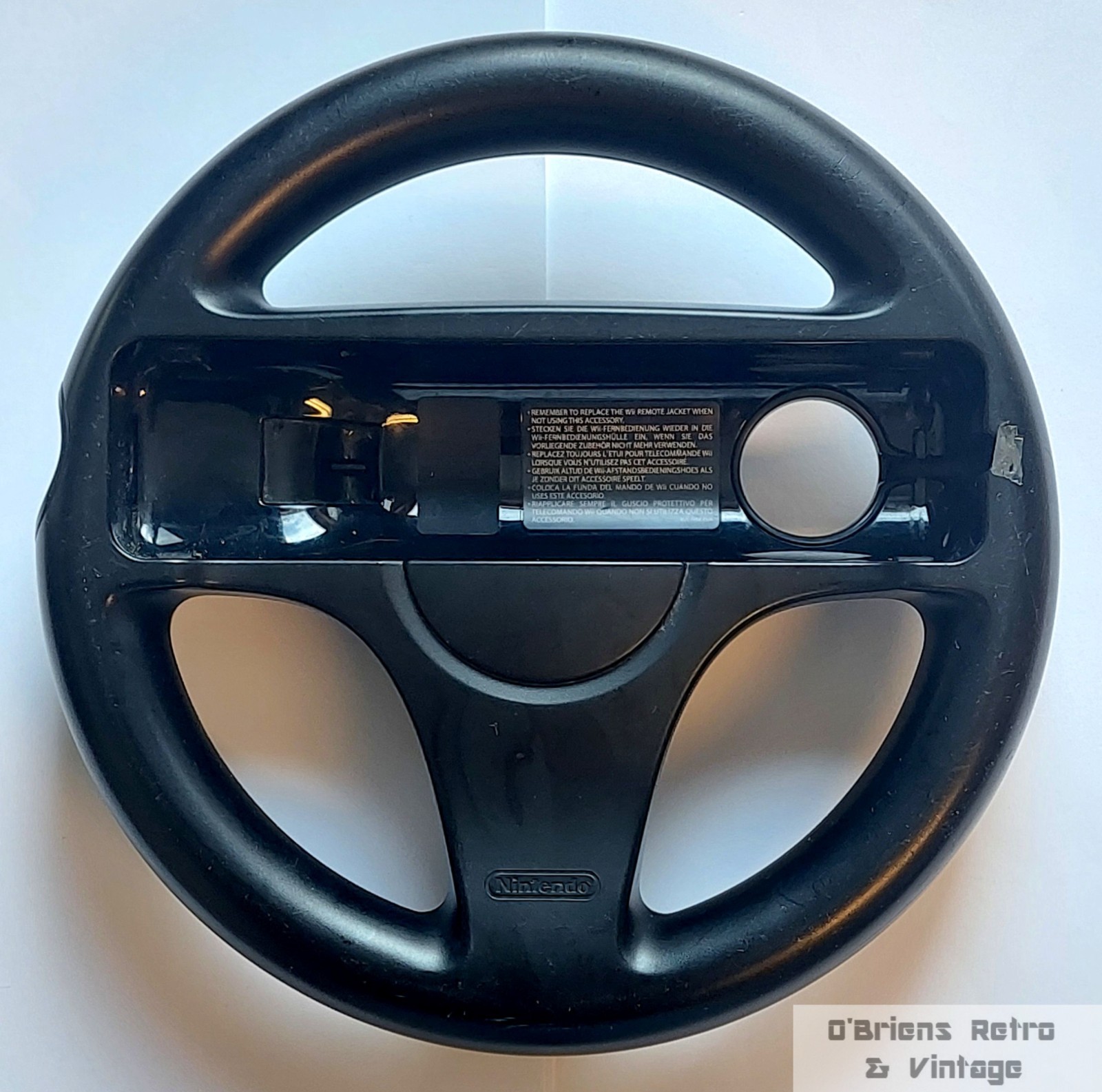 Nintendo Wii Wheel RVL‑024 – Official Steering Wheel Accessory – Very Good