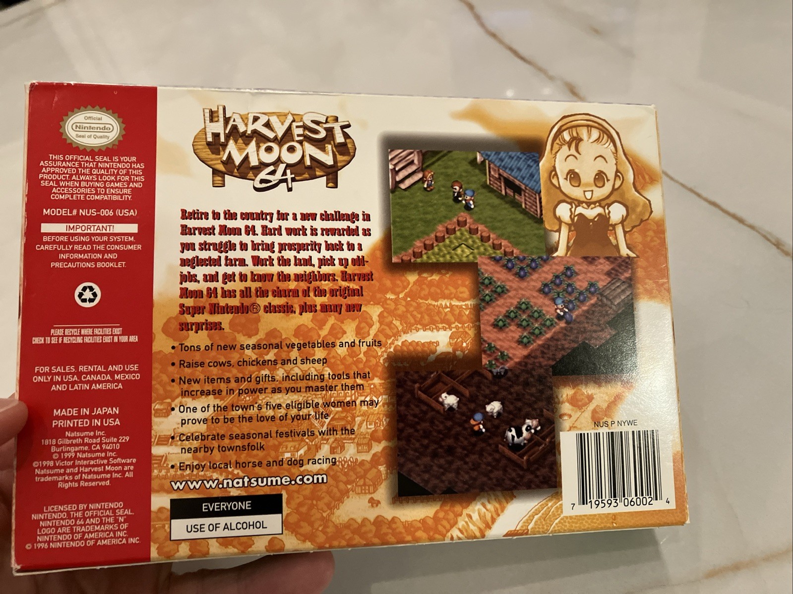 Harvest Moon 64 N64 Authentic CIB Complete W Manual & Registration Card Tested