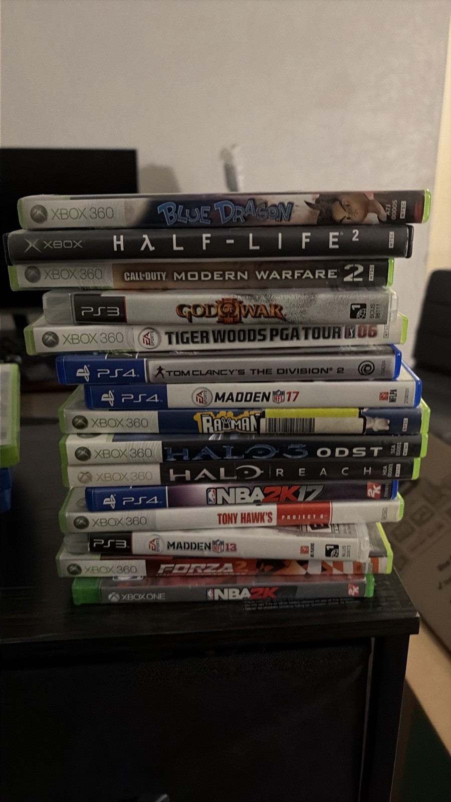 Mixed Lot Video Games: Xbox 360/Xbox One/PS3/PS4 Halo Sports Shooter w/Cases