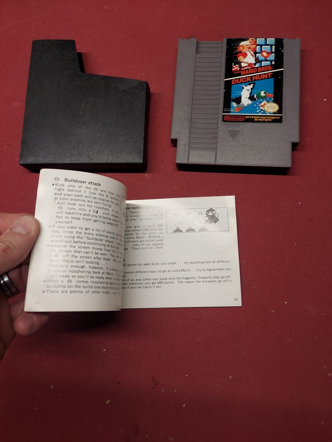 Nintendo NES Super Mario Bros Duck Hunt Game Instruction Booklet Manual Sleeve