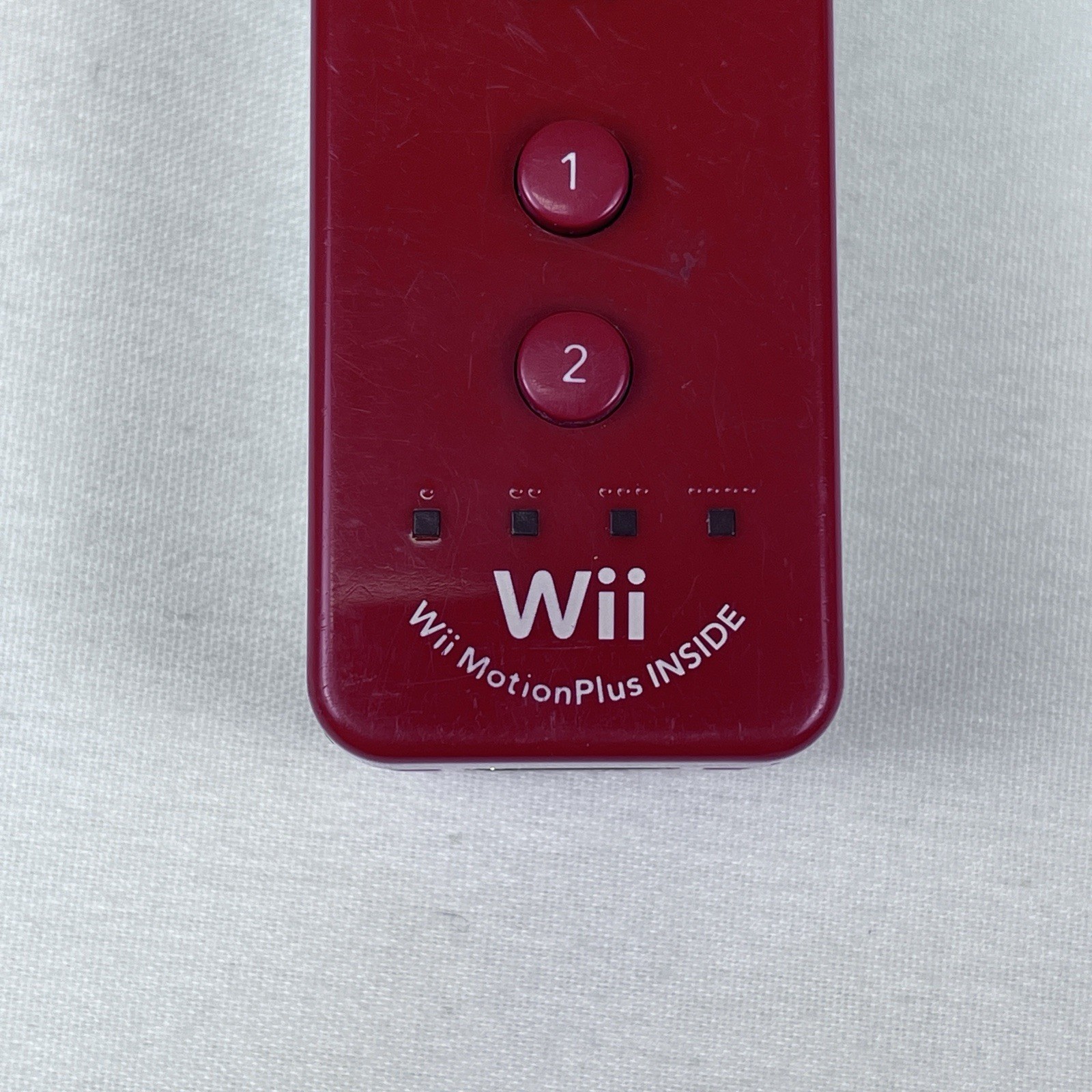 Official Nintendo Wii Remote RVL-036 Red Game Motion Plus Controller Tested OEM