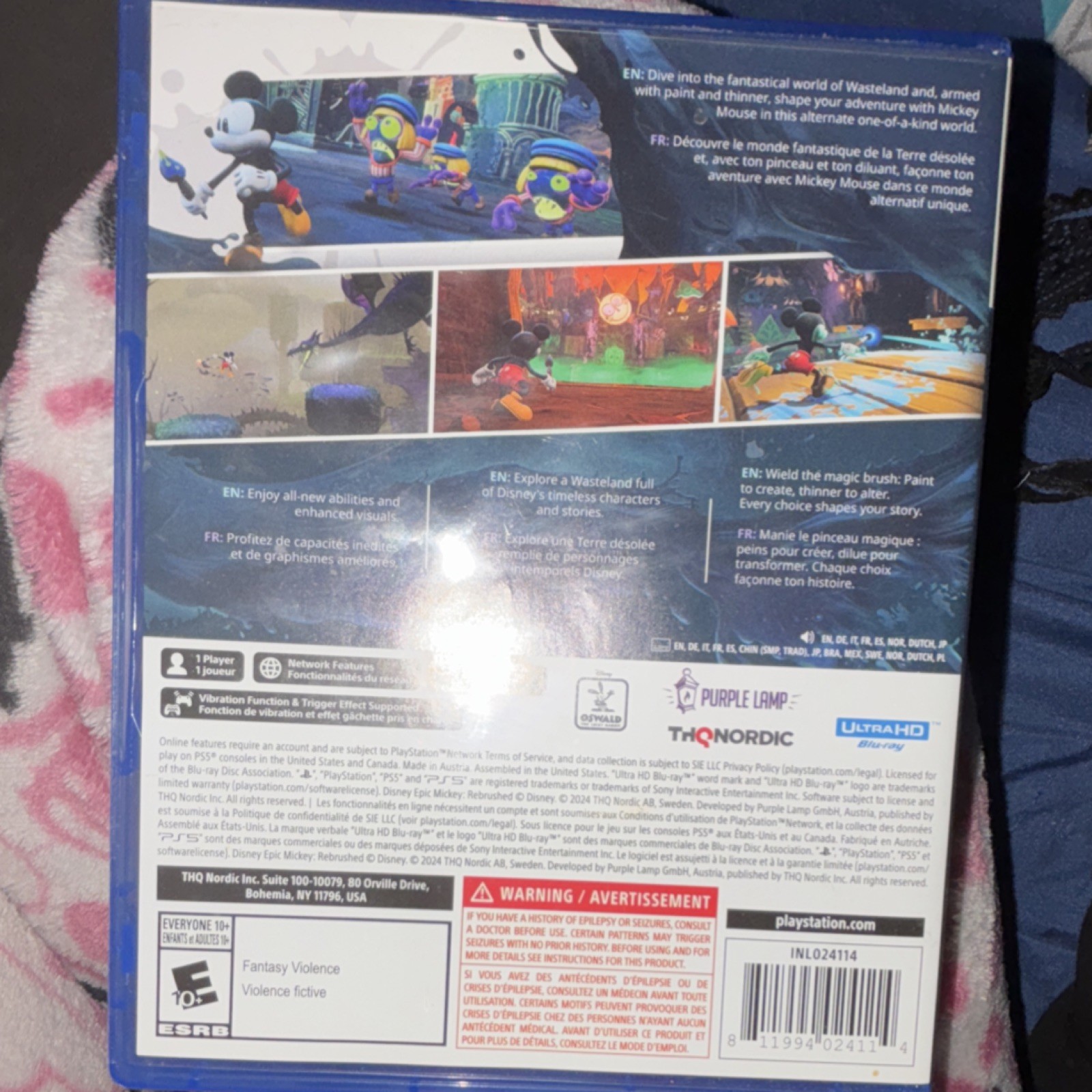 Disney Epic Mickey: Rebrushed PS5 THQ Nordic Ultra HD Blu-ray Manual 2024