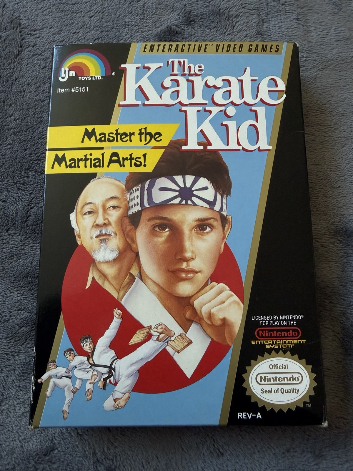 The Karate Kid video game for Nintendo NES (1987 CIB)+ Inserts Manual/RARE