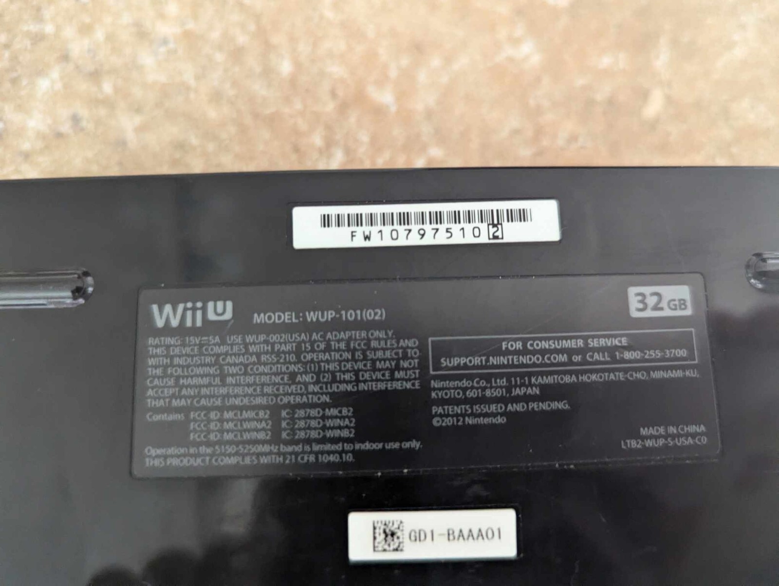 Nintendo WiiU wii u 32GB System Console Only FOR PARTS NO VIDEO OUTPUT power on