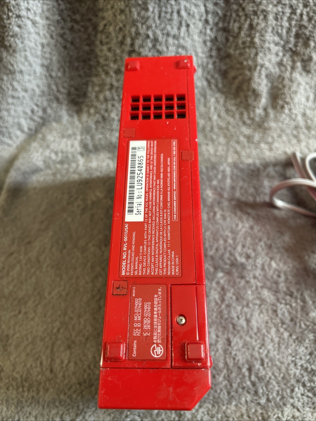 Nintendo Wii 25th Red Anniversary Video Game Console TESTED/WORKING- Read