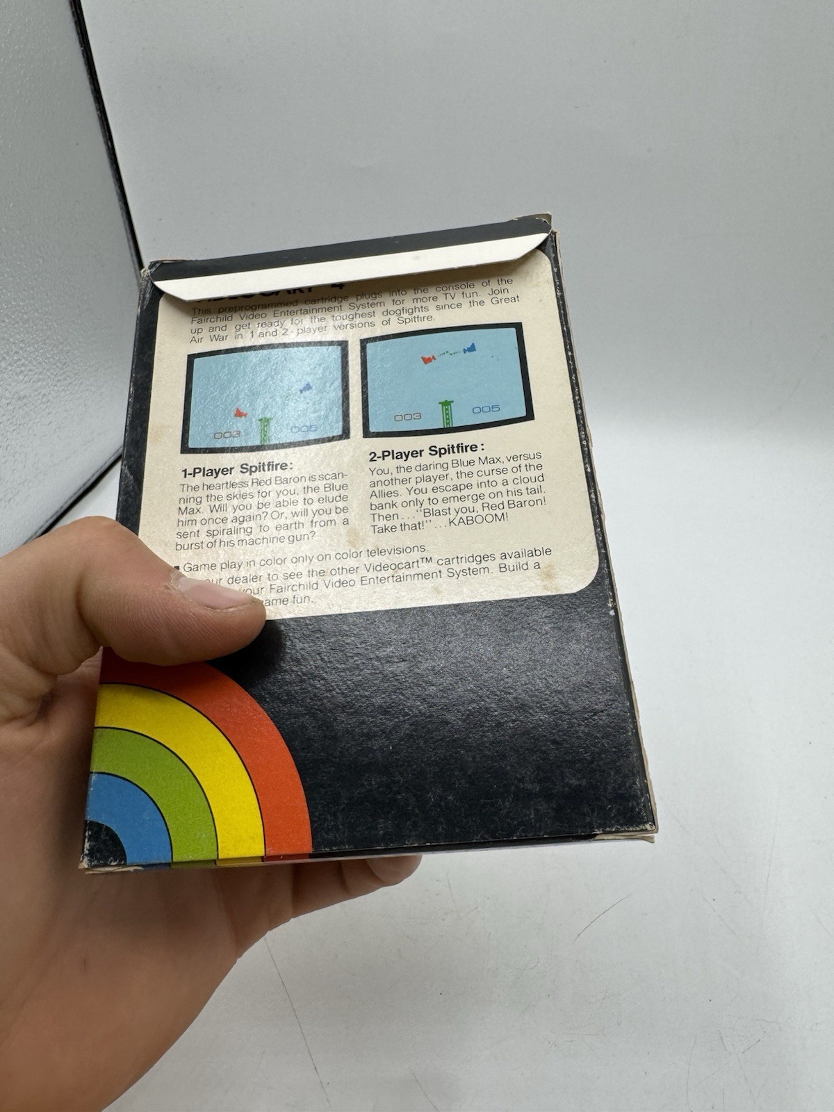 Fairchild Channel F Videocart #4 – Spitfire – CIB Tested Working