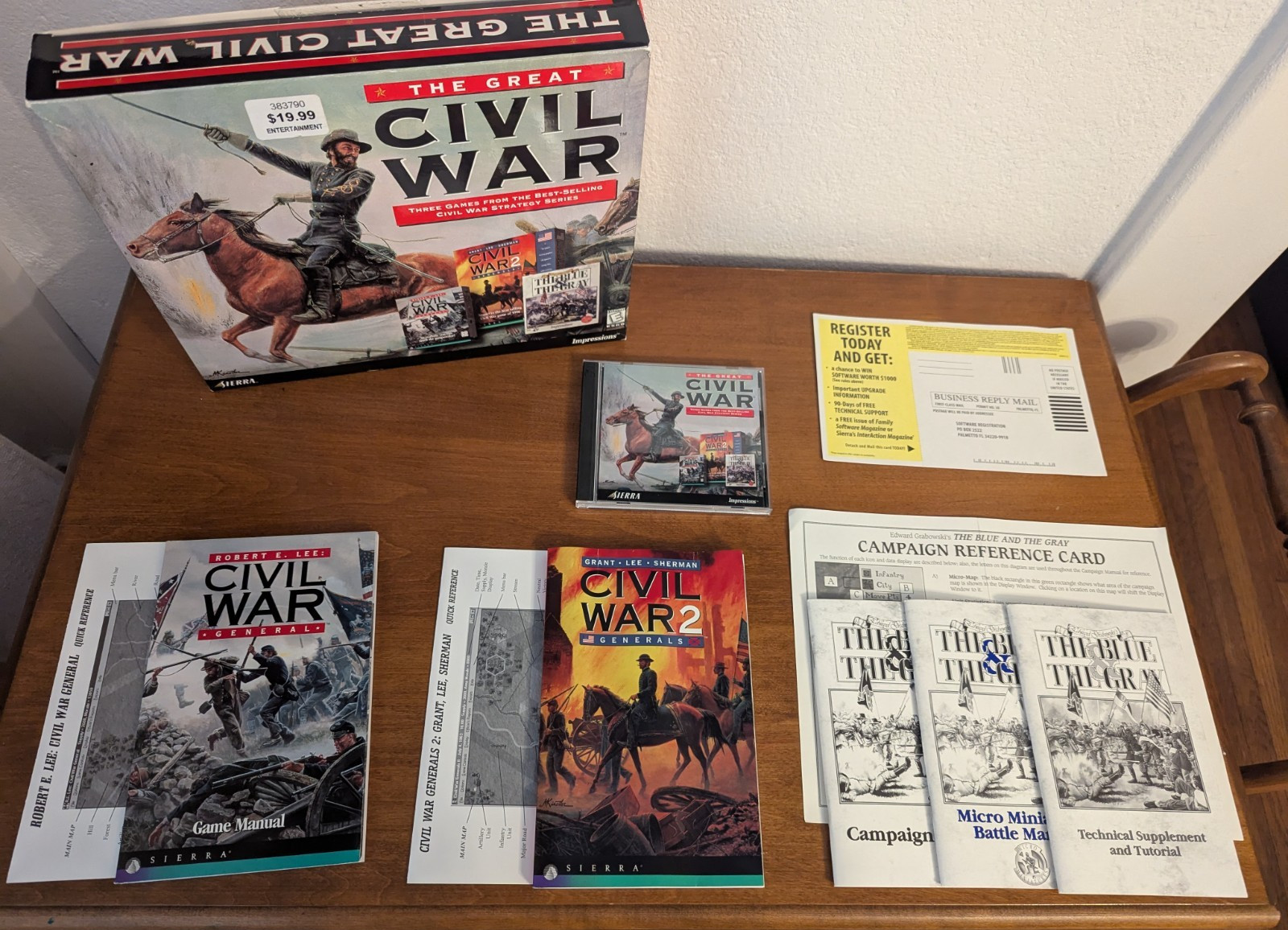 The Great Civil War: Civil War Strategy Series (1998, Sierra Big Box) – CIB
