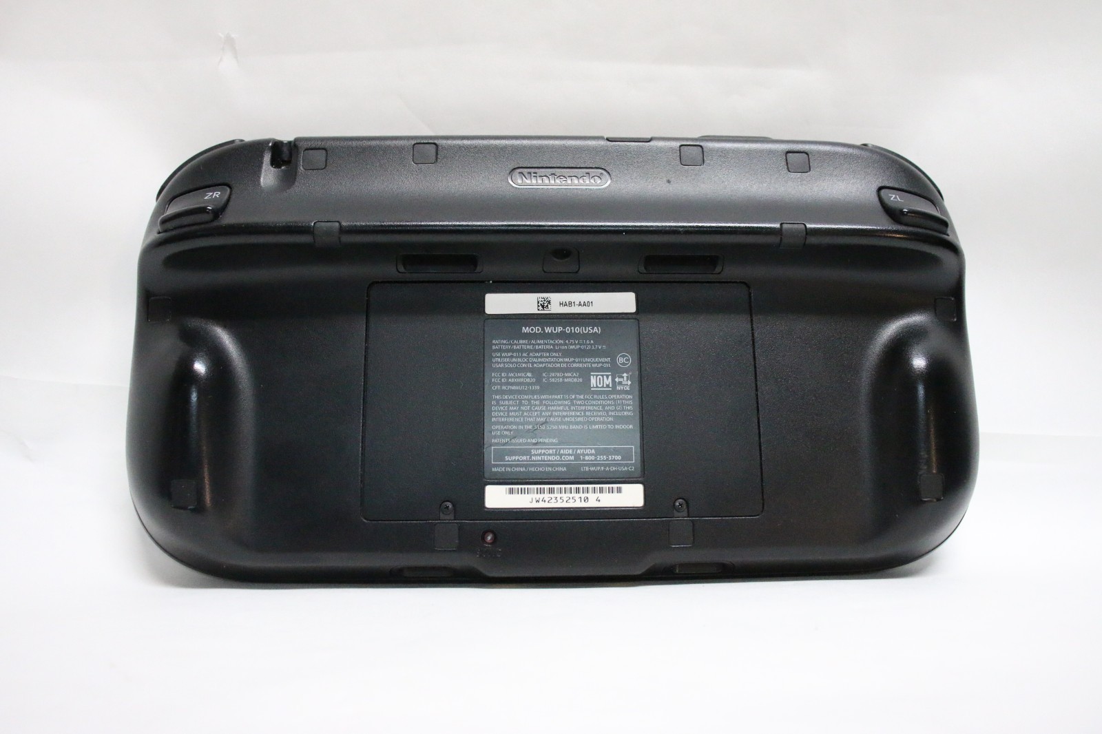Nintendo Wii U Wireless GamePad Controller Black WUP-010(USA) no charger