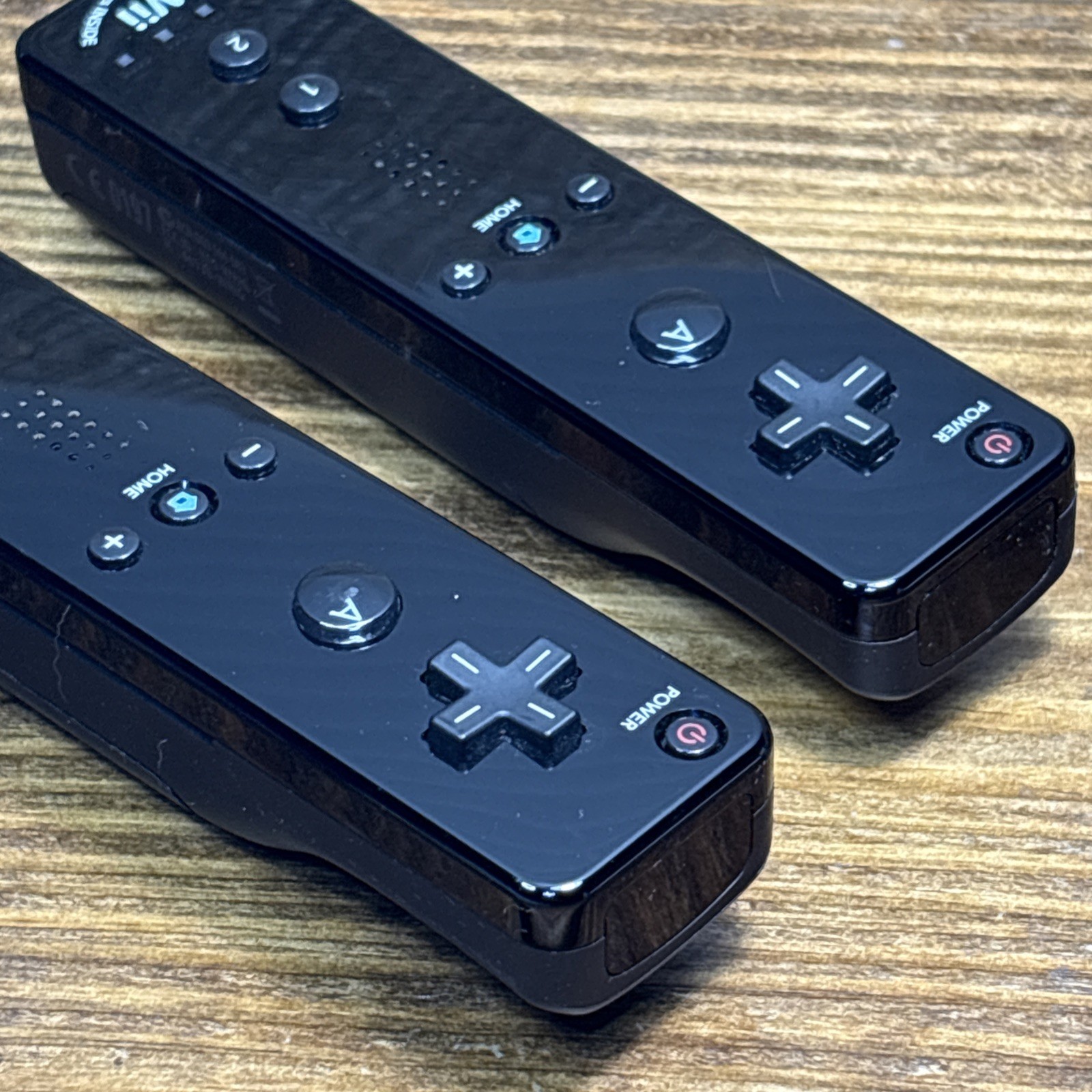 (2) OEM Nintendo Wii Motion Plus Remote Controller Black RVL-036 Tested