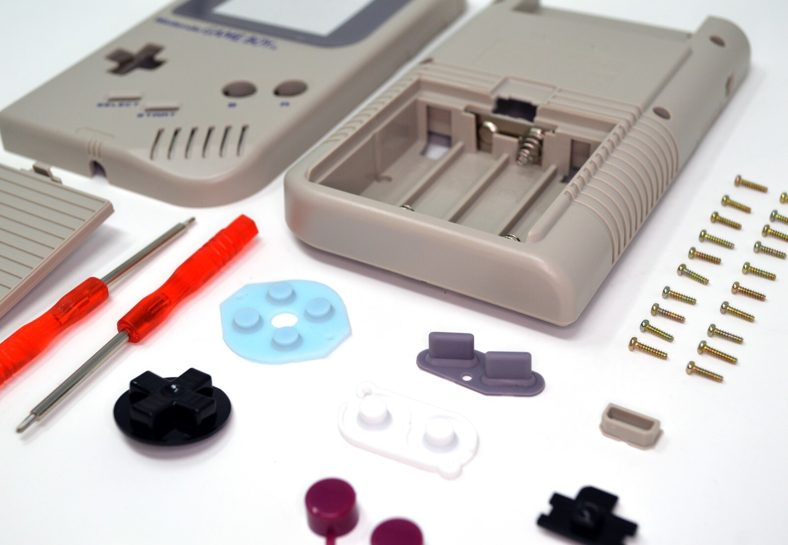 Nintendo Game Boy Original DMG-01 Replacement Gray Housing Shell Screen Lens