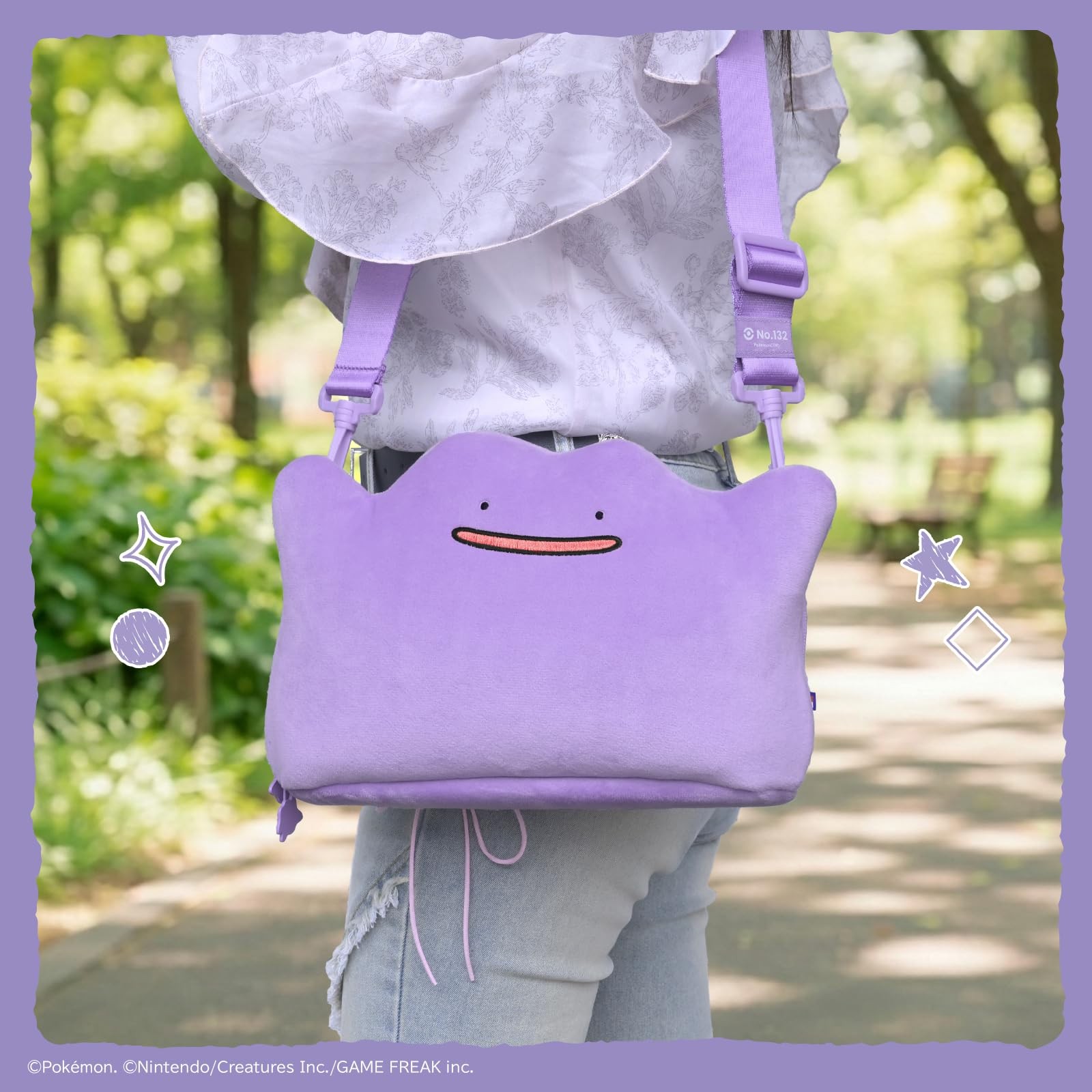 Ditto Plush Pouch for Nintendo Switch 2 HORI Official Pokémon Case PSL