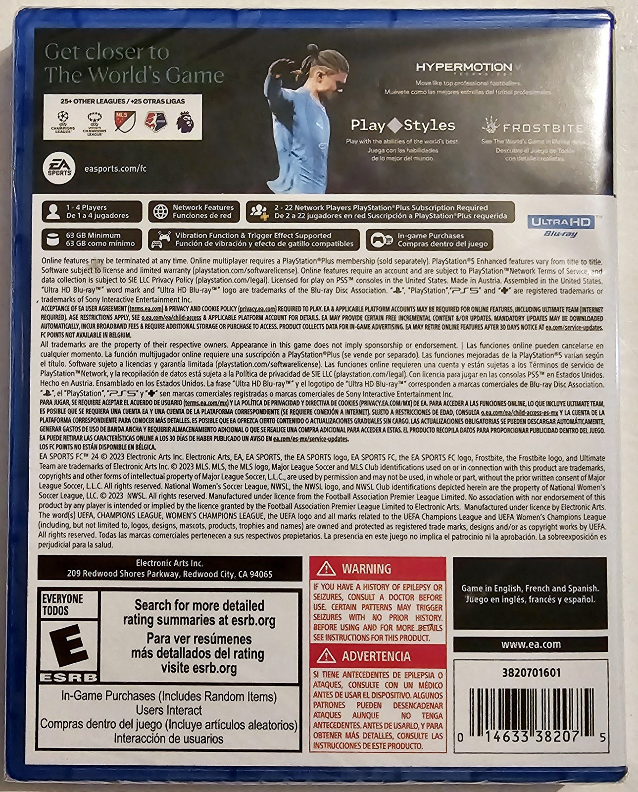 EA SPORTS FC 24 PLAYSTATION 5 PS5 BRAND NEW FACTORY SEALED FAST SHIPPING