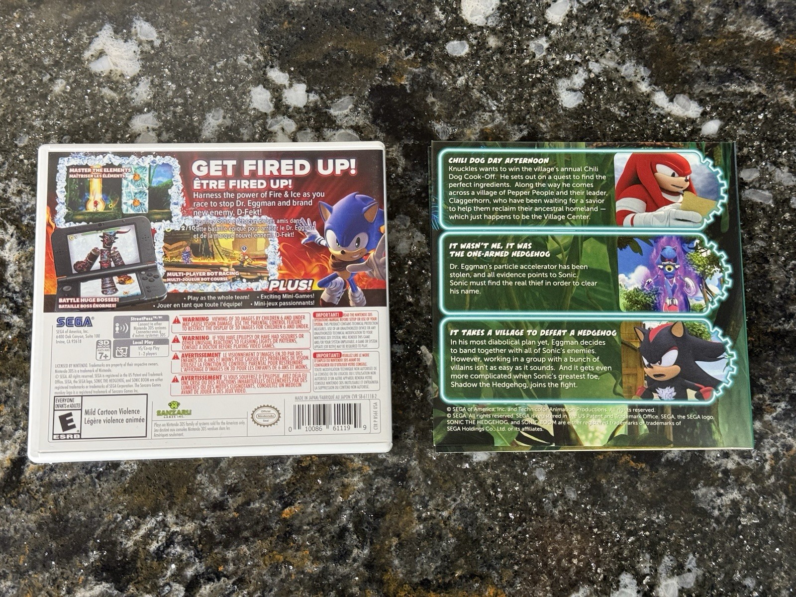 Sonic Boom: Fire & Ice Launch Edition (Nintendo 3DS, 2016) COMPLETE CIB NICE!!